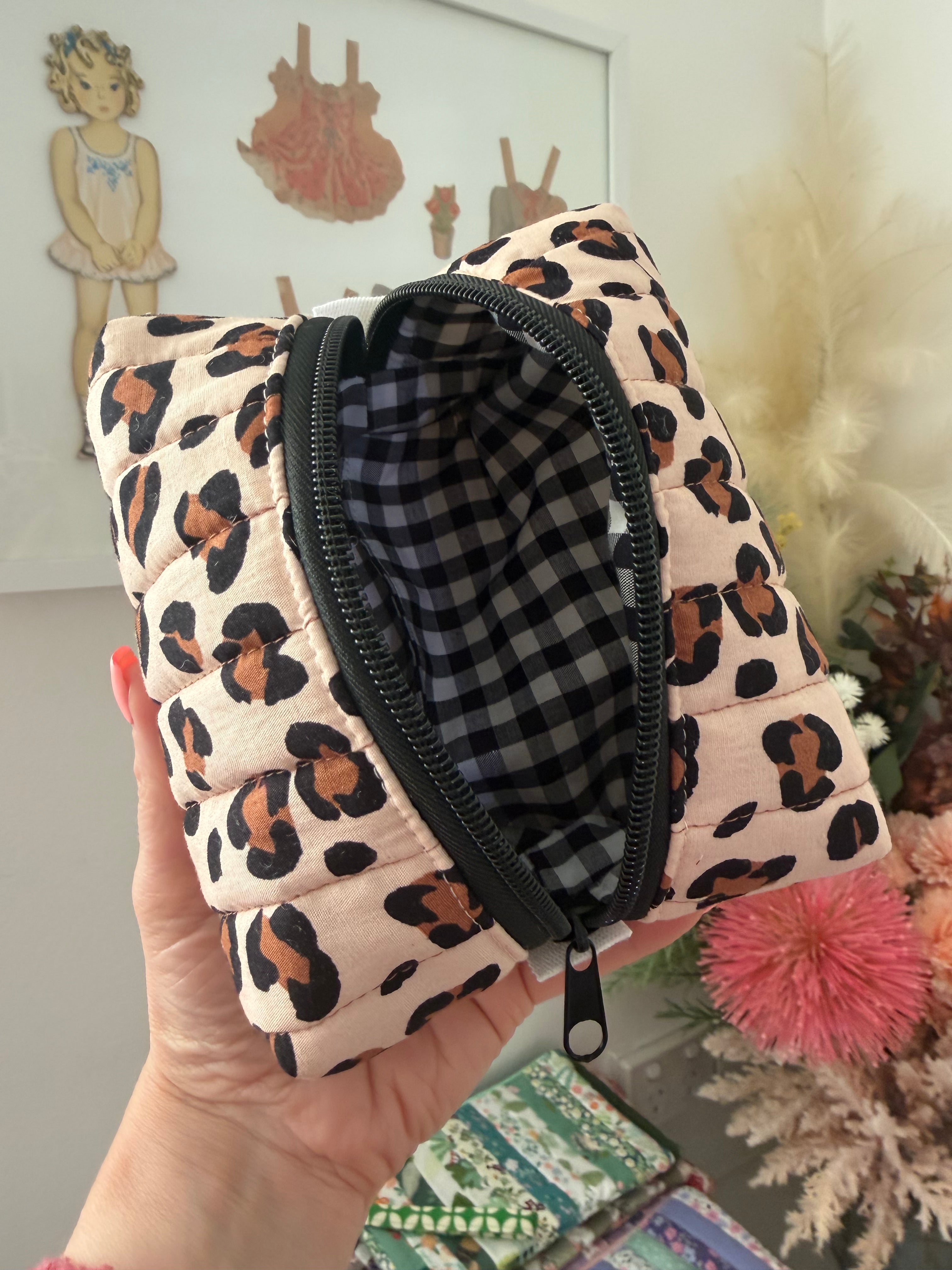 Boxy Zipper Pouch - Animal Print