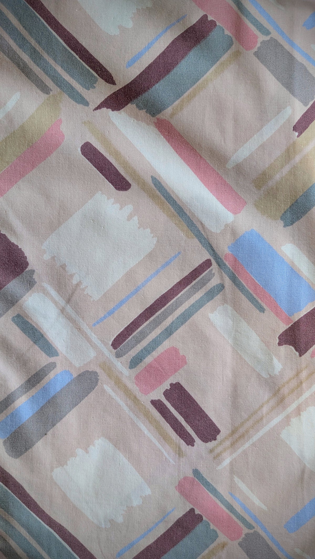 Upcycled Unisex Cotton Button-up Shirt 1980s/90s Sheet (Pink / Size M)