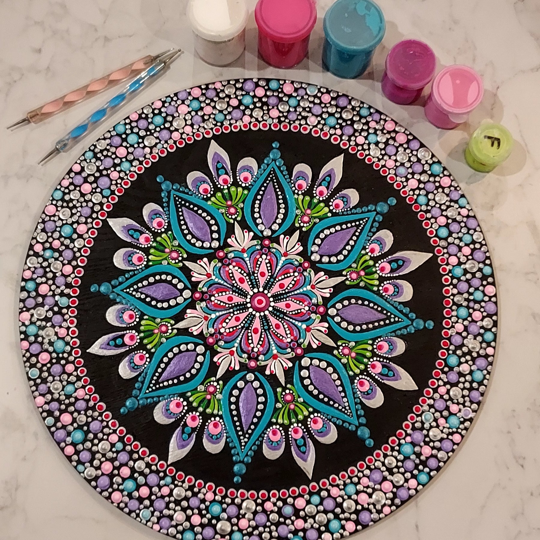 Original Dot Art Design called "Botanical Fantasy "