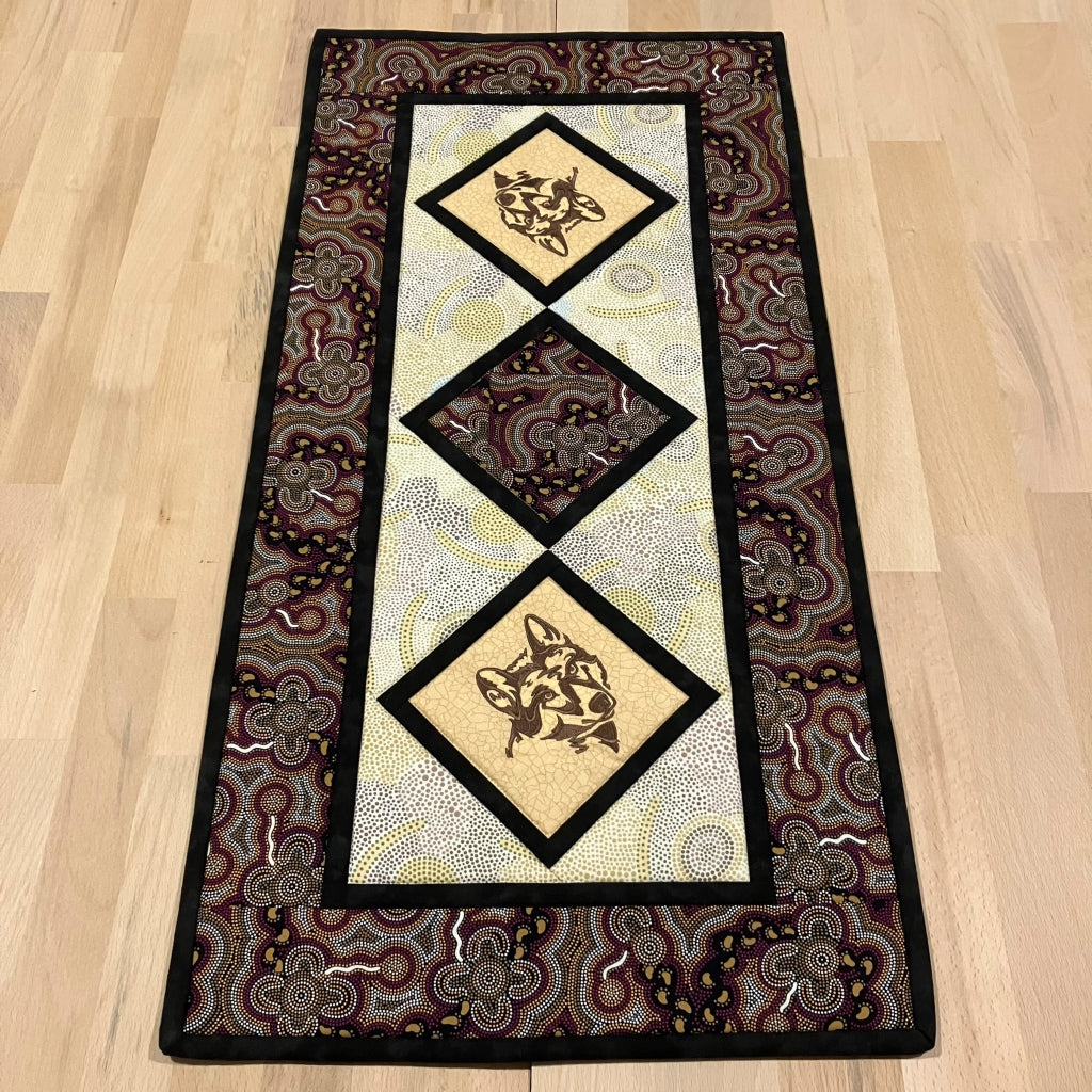 handmade Australian native quilted - bilby & dingo