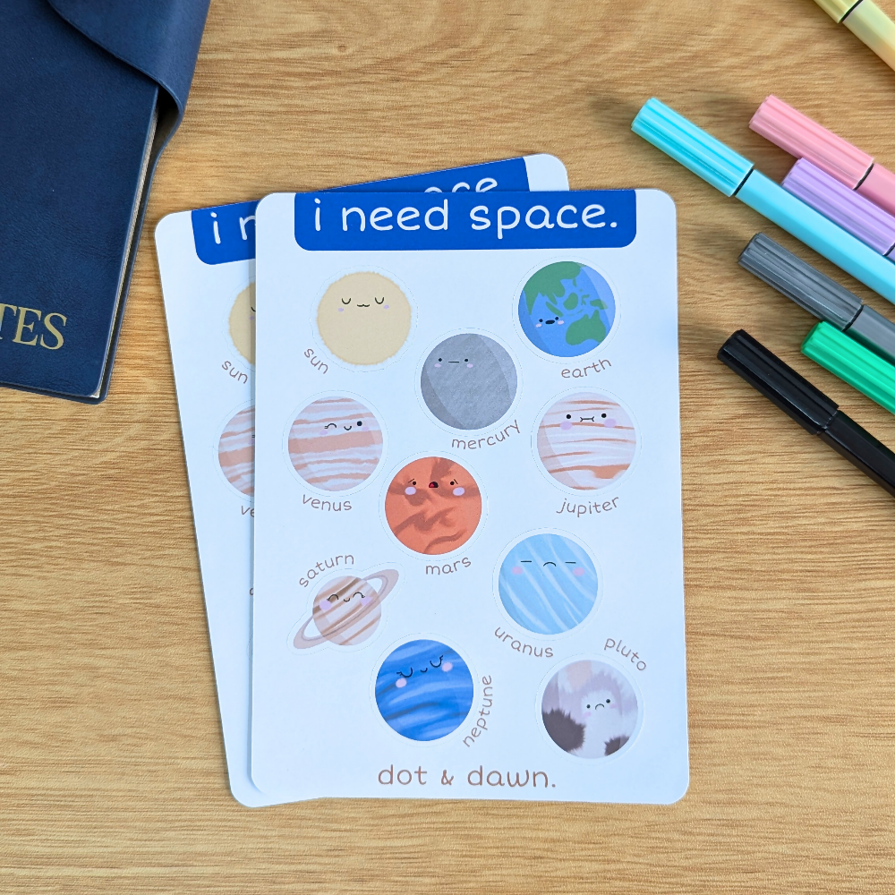 i need space sticker sheet