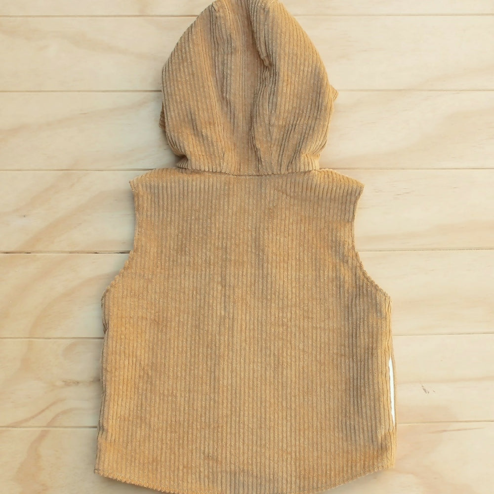 Vest with Hood - Pockets - Fully Lined - Sizes 3 and 4