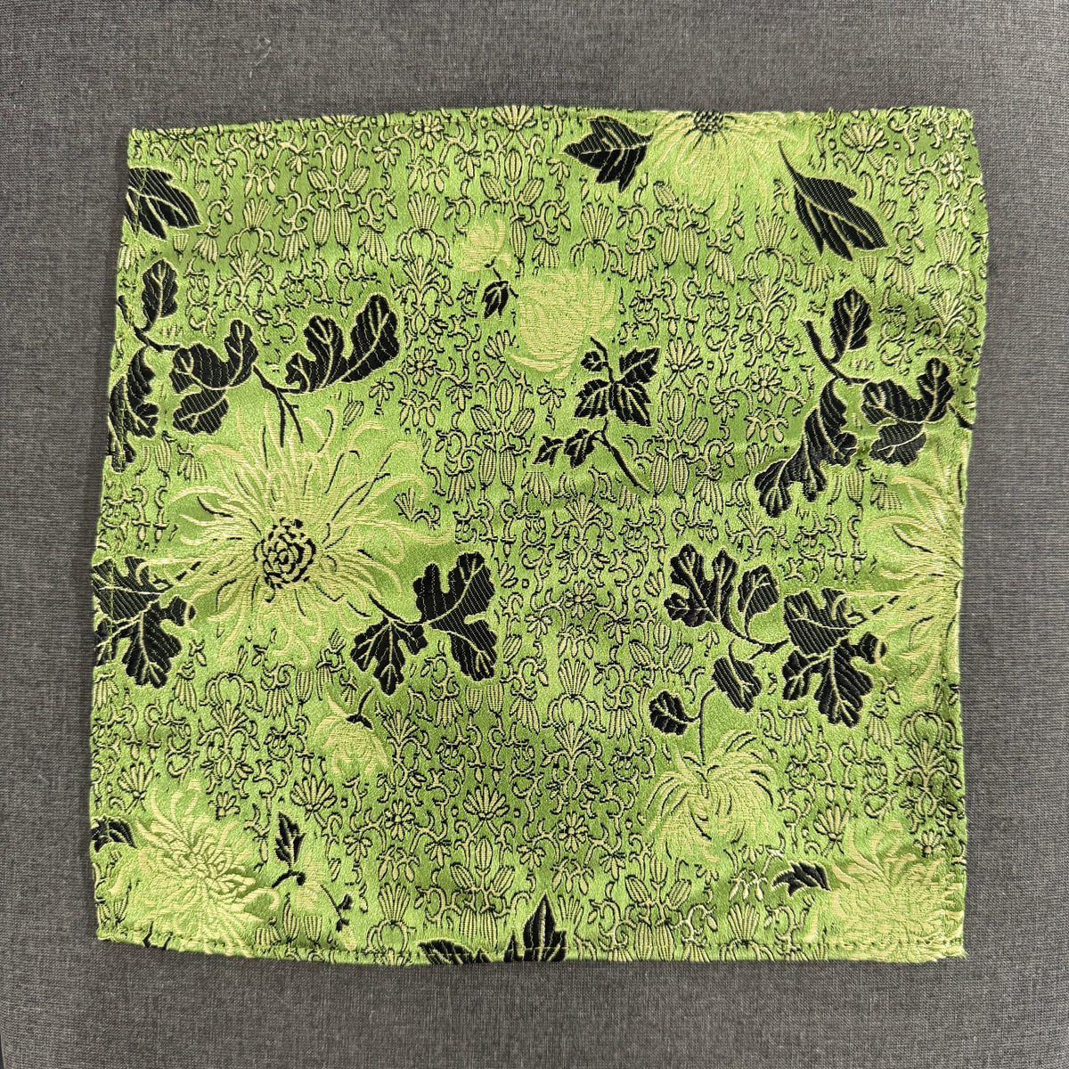 Pocket Square - Green Brocade
