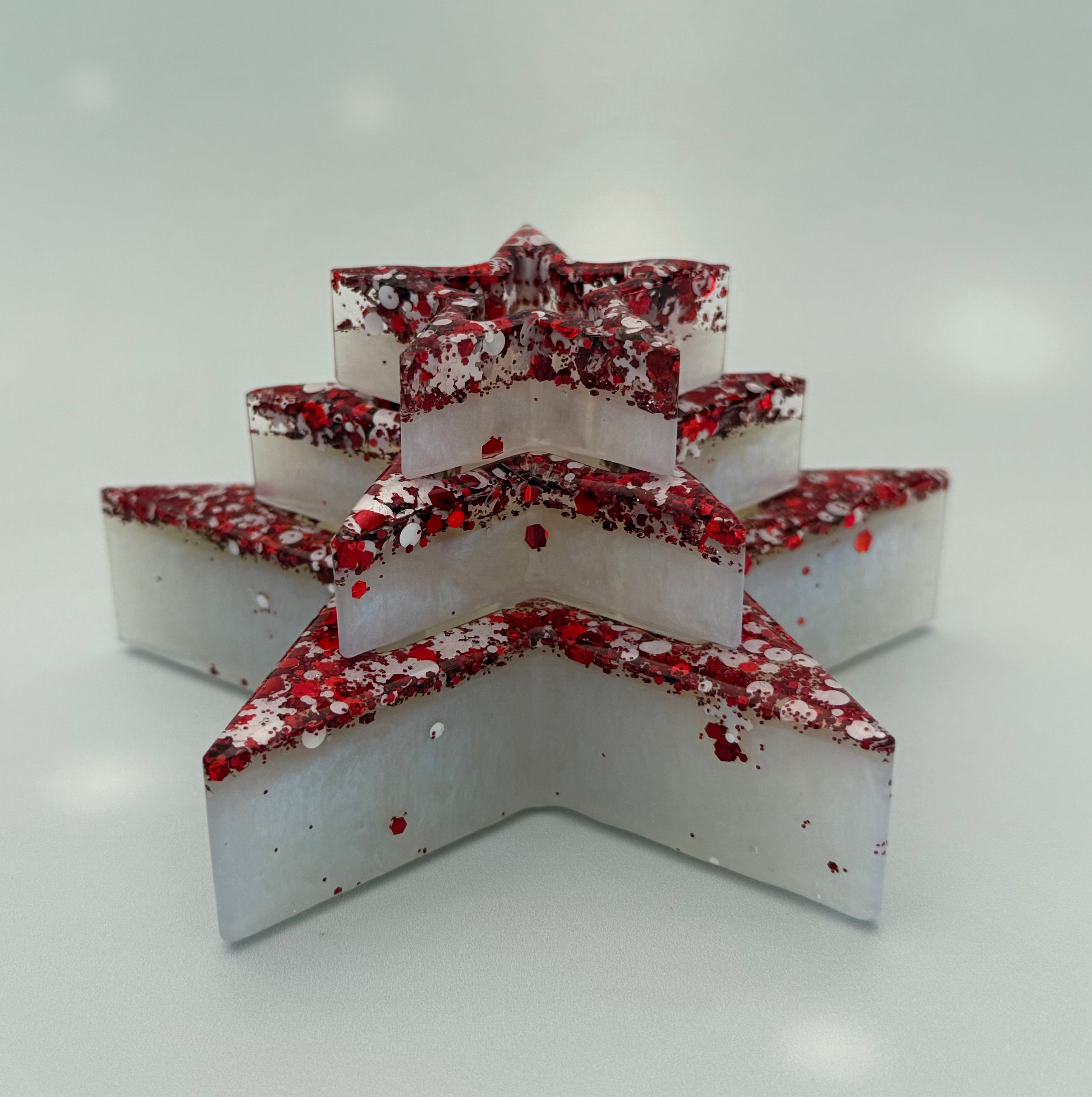 Handmade Resin Star Set with Rectangle Tray