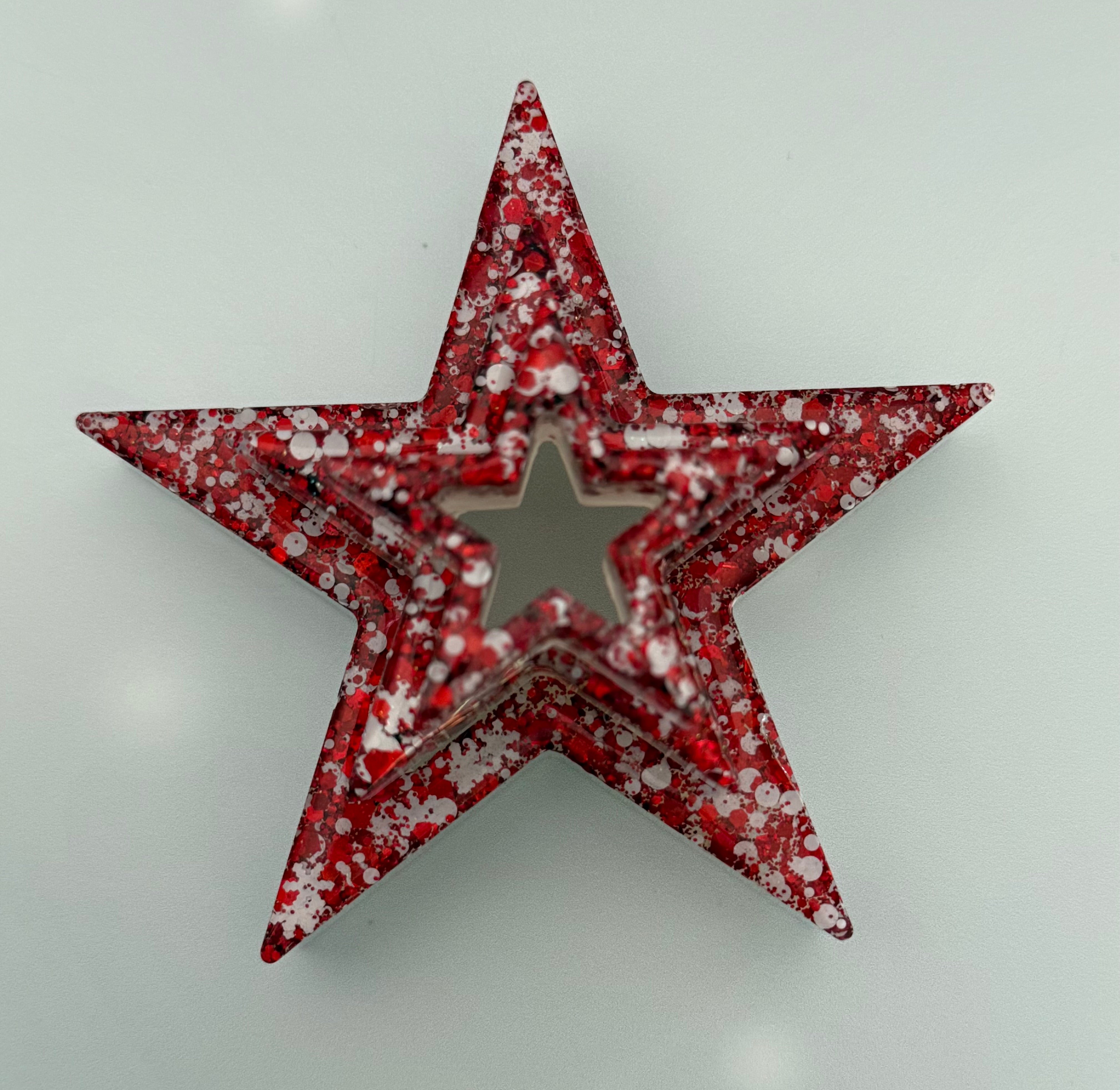 Handmade Resin Star Set with Rectangle Tray