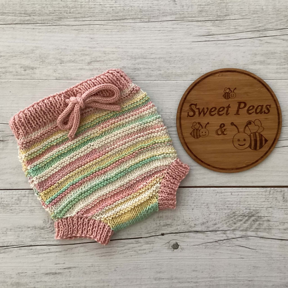 Hand Knitted Baby Girl Cardigan and Nappy Cover