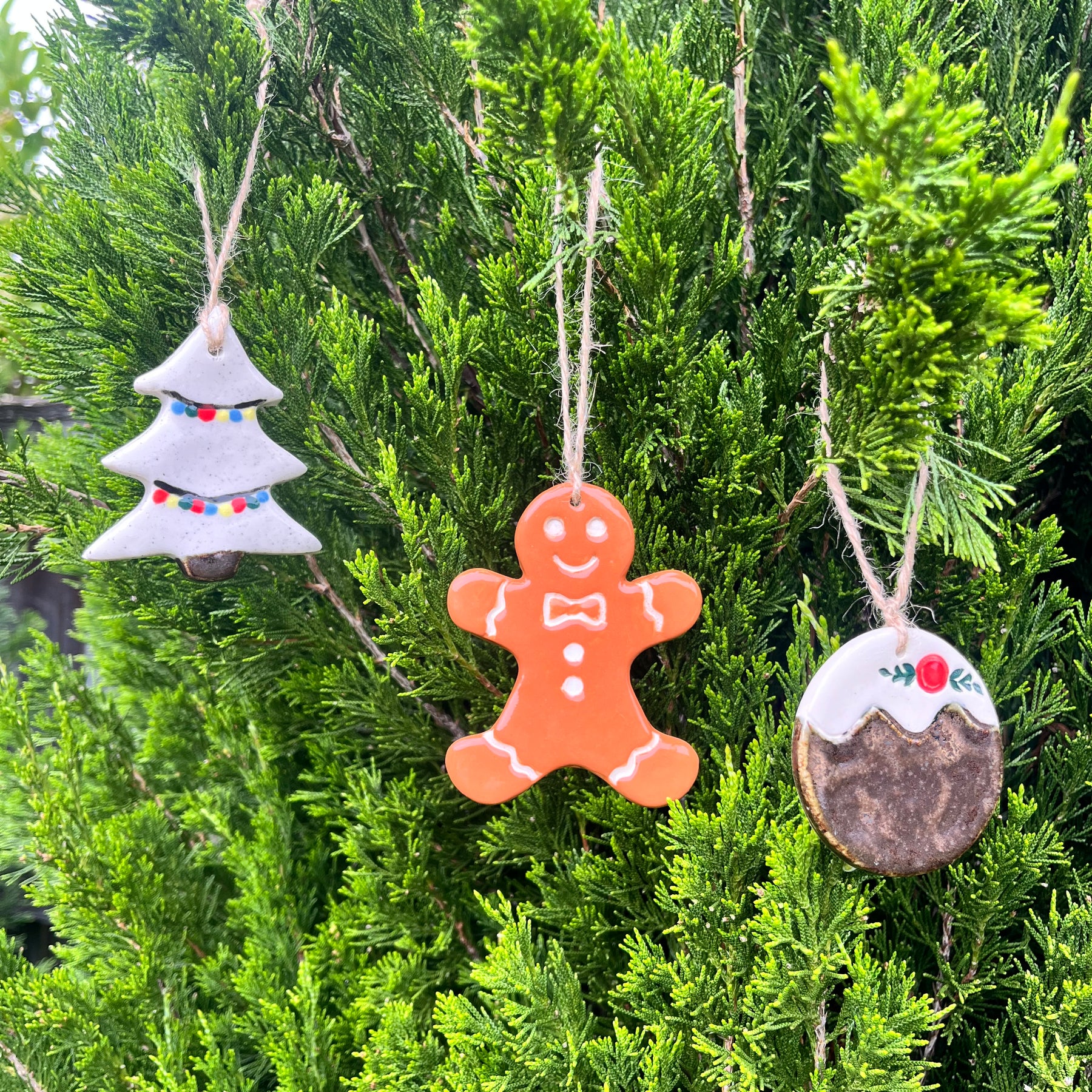 Ceramic Christmas Ornaments (3 Pack)