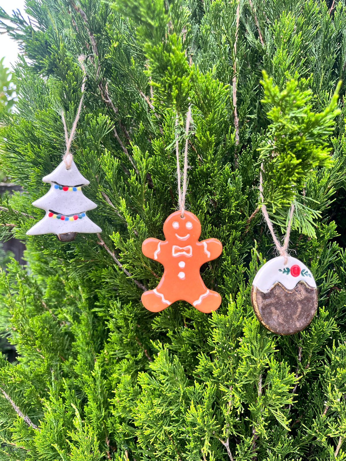 Ceramic Christmas Ornaments (3 Pack)