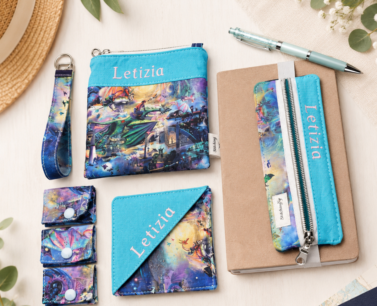 Personalized Stationery Gift Set featuring Enchanted Dragons and Mystical Crratures, Gift Idea