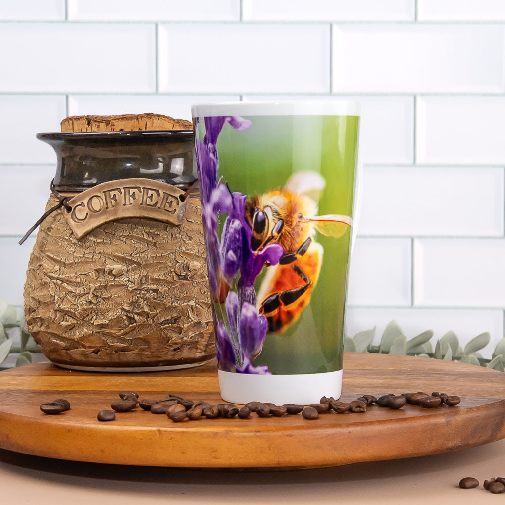 Garden Favourites - Latte / Coffee Mugs - Frangipani, Butterfly, Honeybee