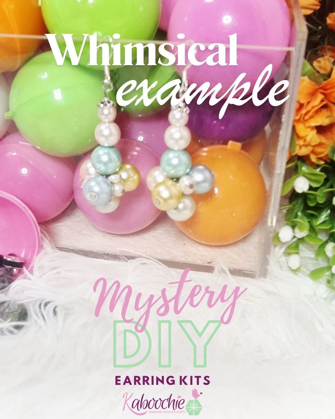 Mystery DIY Earring Kit, Curated Bead Capsule Surprise + Lucky Bonus Gift