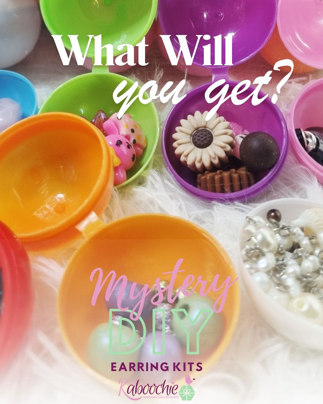 Mystery DIY Earring Kit, Curated Bead Capsule Surprise + Lucky Bonus Gift