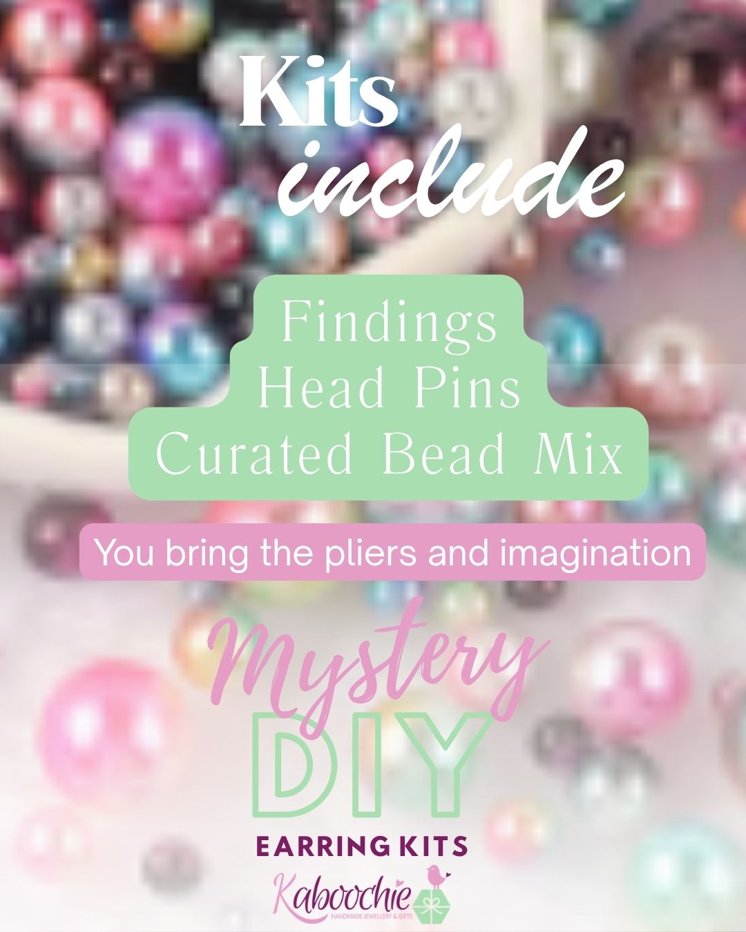 Mystery DIY Earring Kit, Curated Bead Capsule Surprise + Lucky Bonus Gift