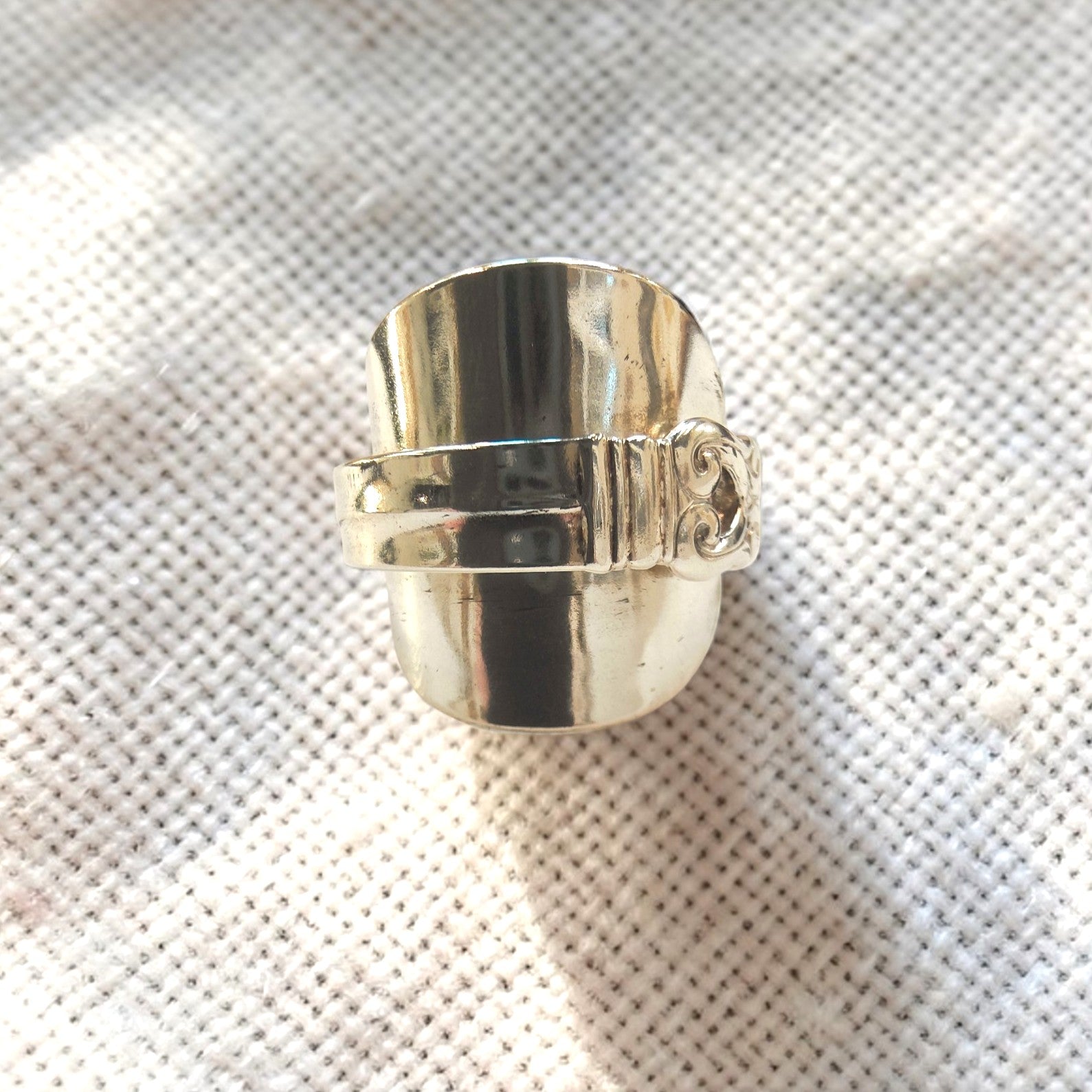 Royal Danish Spoon Ring (1939) – Vintage Sterling Silver, Handmade, Australian size S (US 9.5)