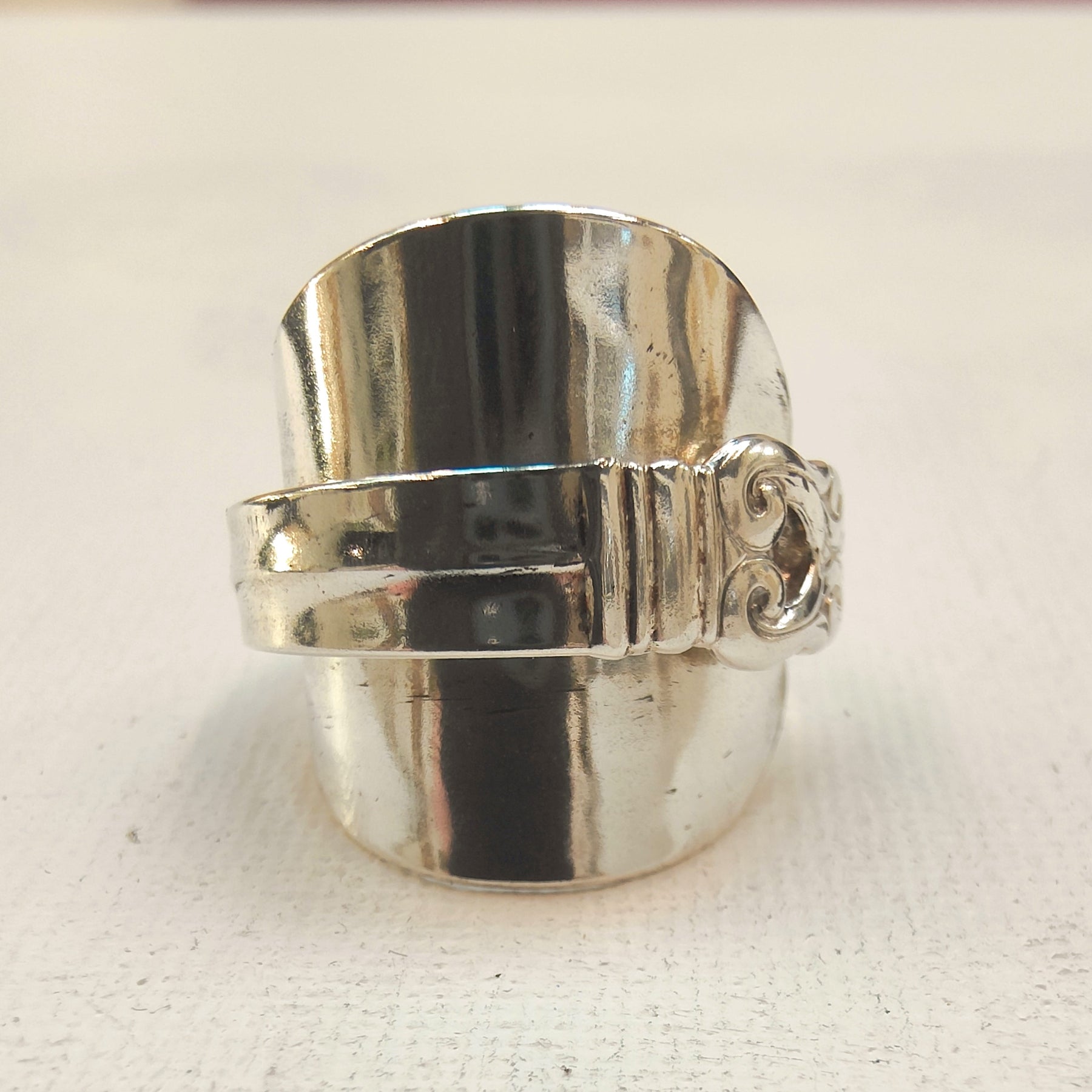 Royal Danish Spoon Ring (1939) – Vintage Sterling Silver, Handmade, Australian size S (US 9.5)