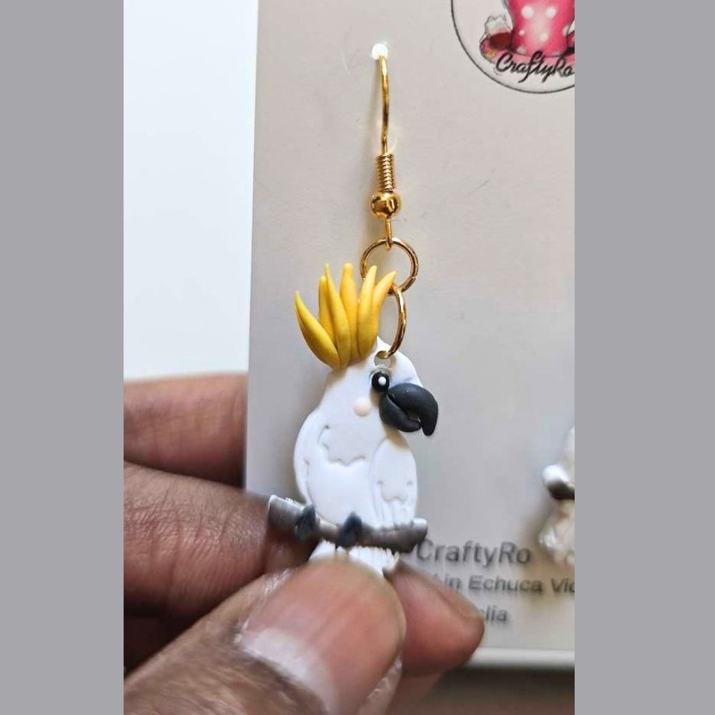 Australian Cockatoo Earrings