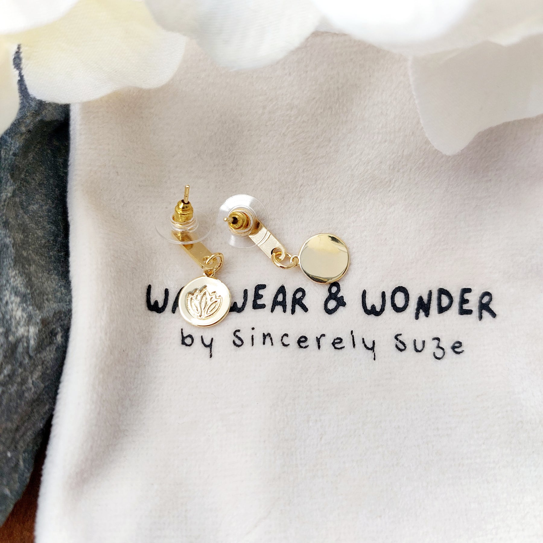 Lotus Flower Earrings | Floral Statement Earrings