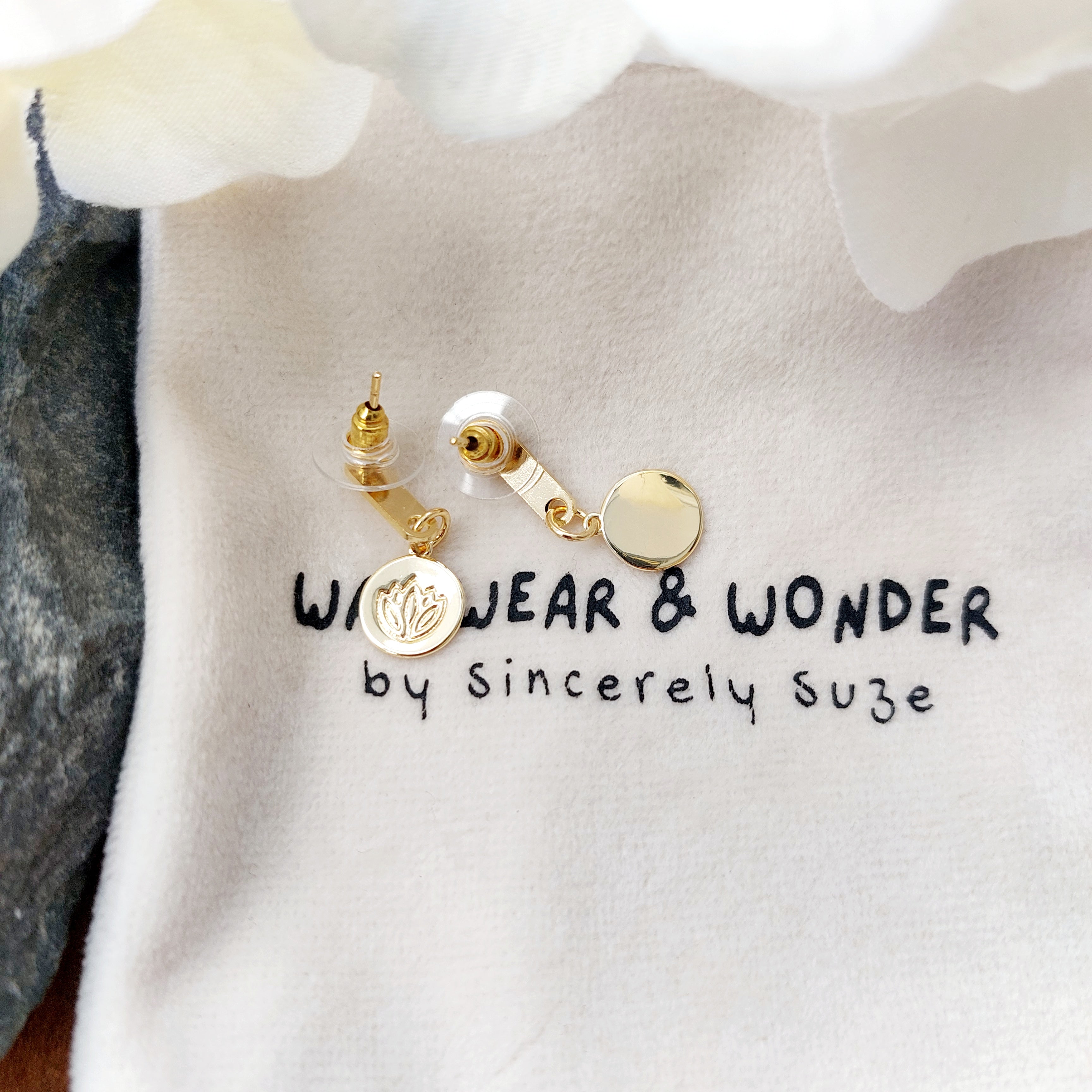 Lotus Flower Earrings | Floral Statement Earrings