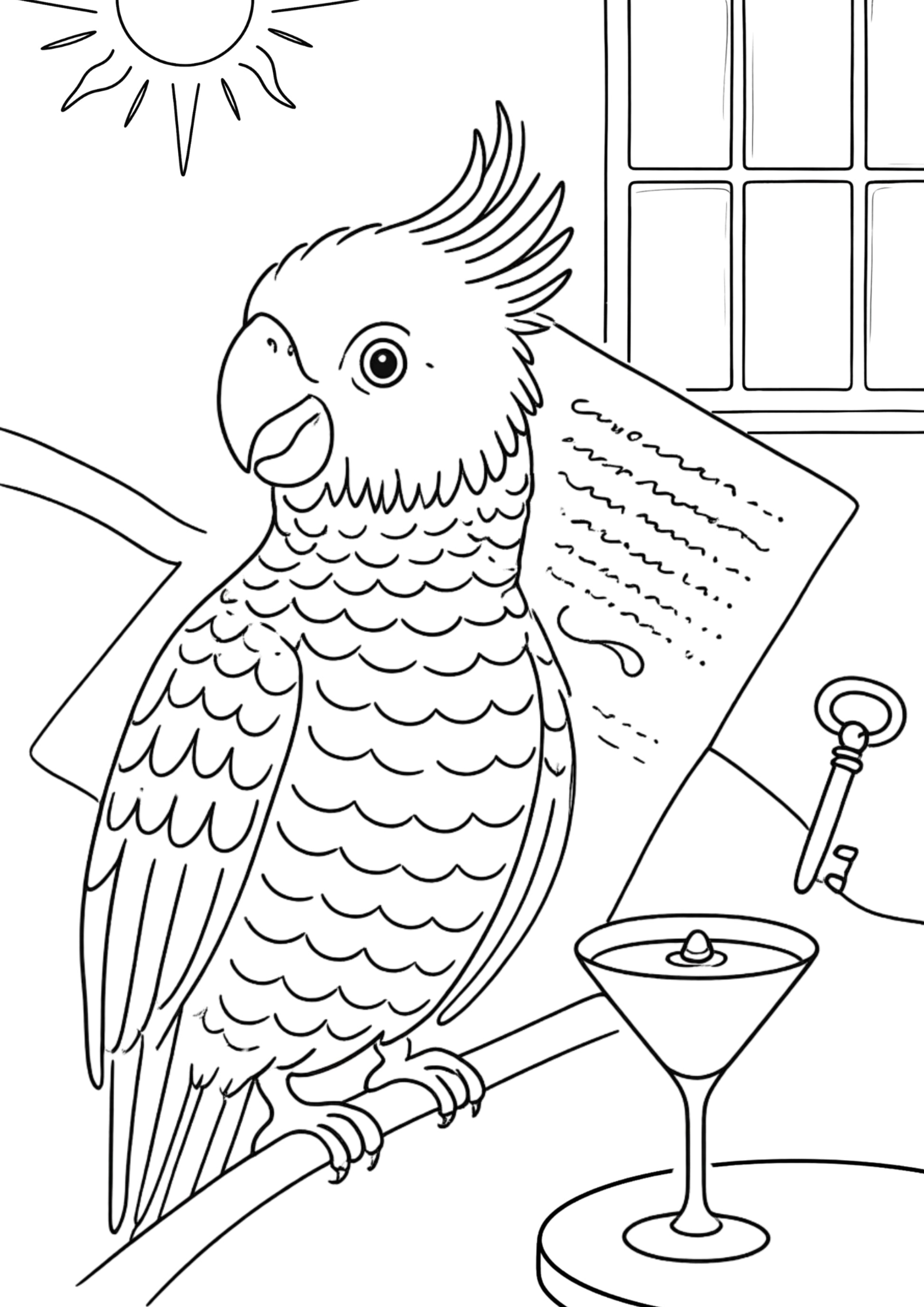A4 Fine Art Colouring Sheet Pack | 5 Bird Designs
