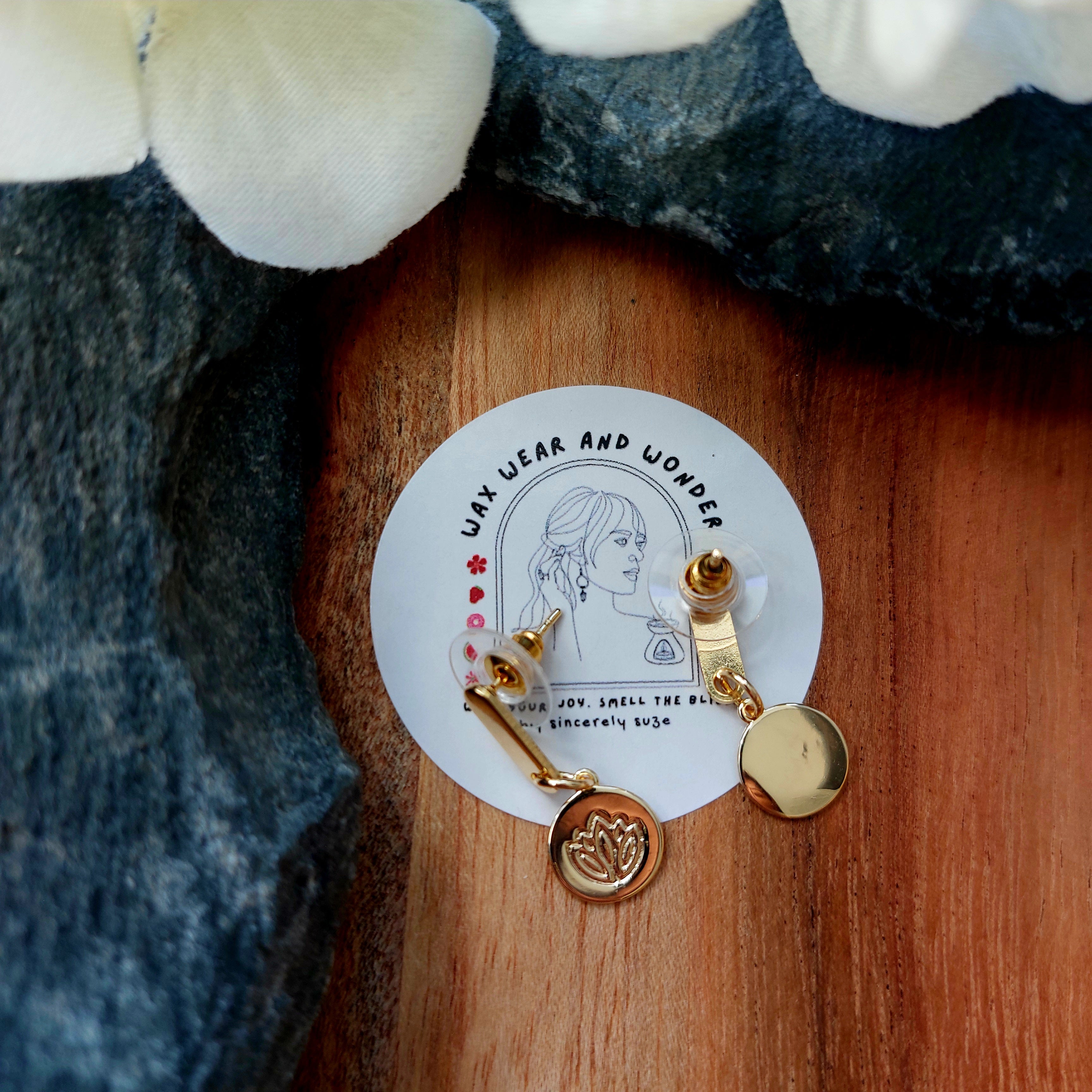 Lotus Flower Earrings | Floral Statement Earrings
