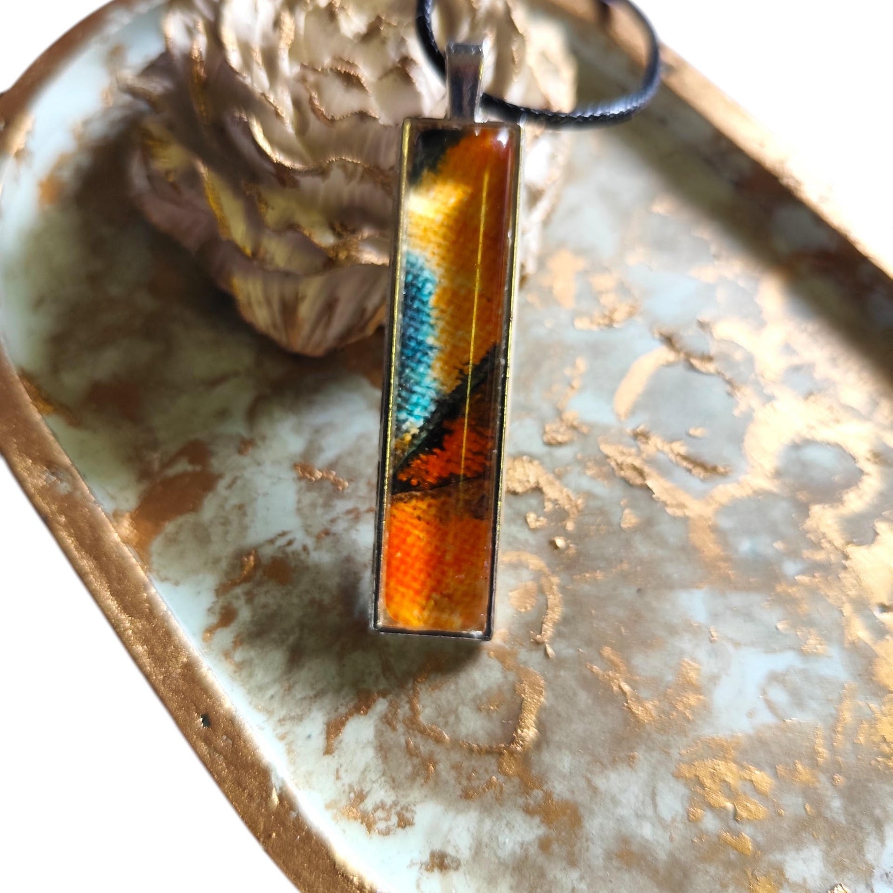Landscape Pendant Necklace, Wearable Original Painting