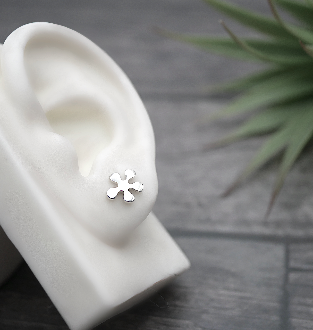 Splat Studs - Handmade Sterling Silver Stud Earrings