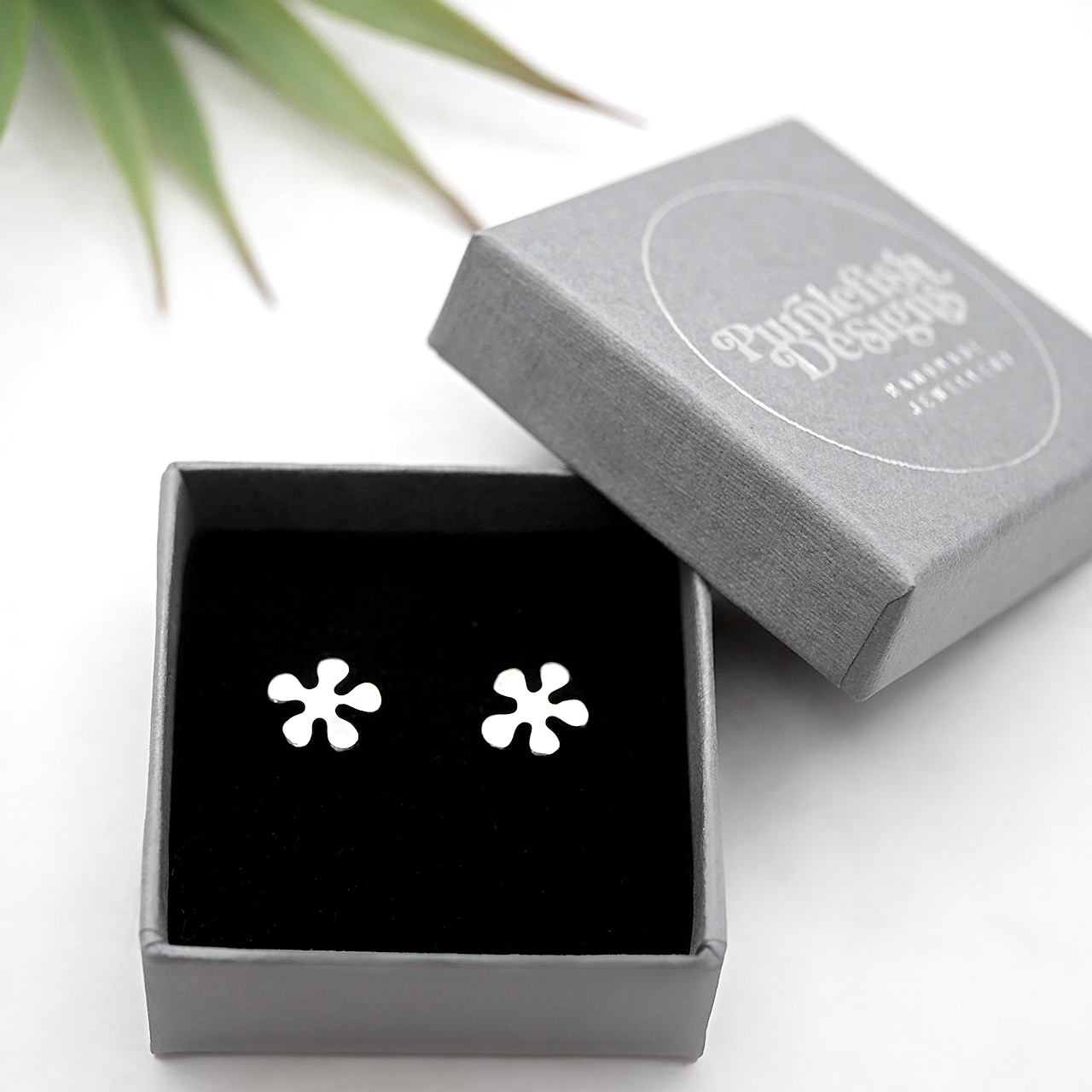 Splat Studs - Handmade Sterling Silver Stud Earrings