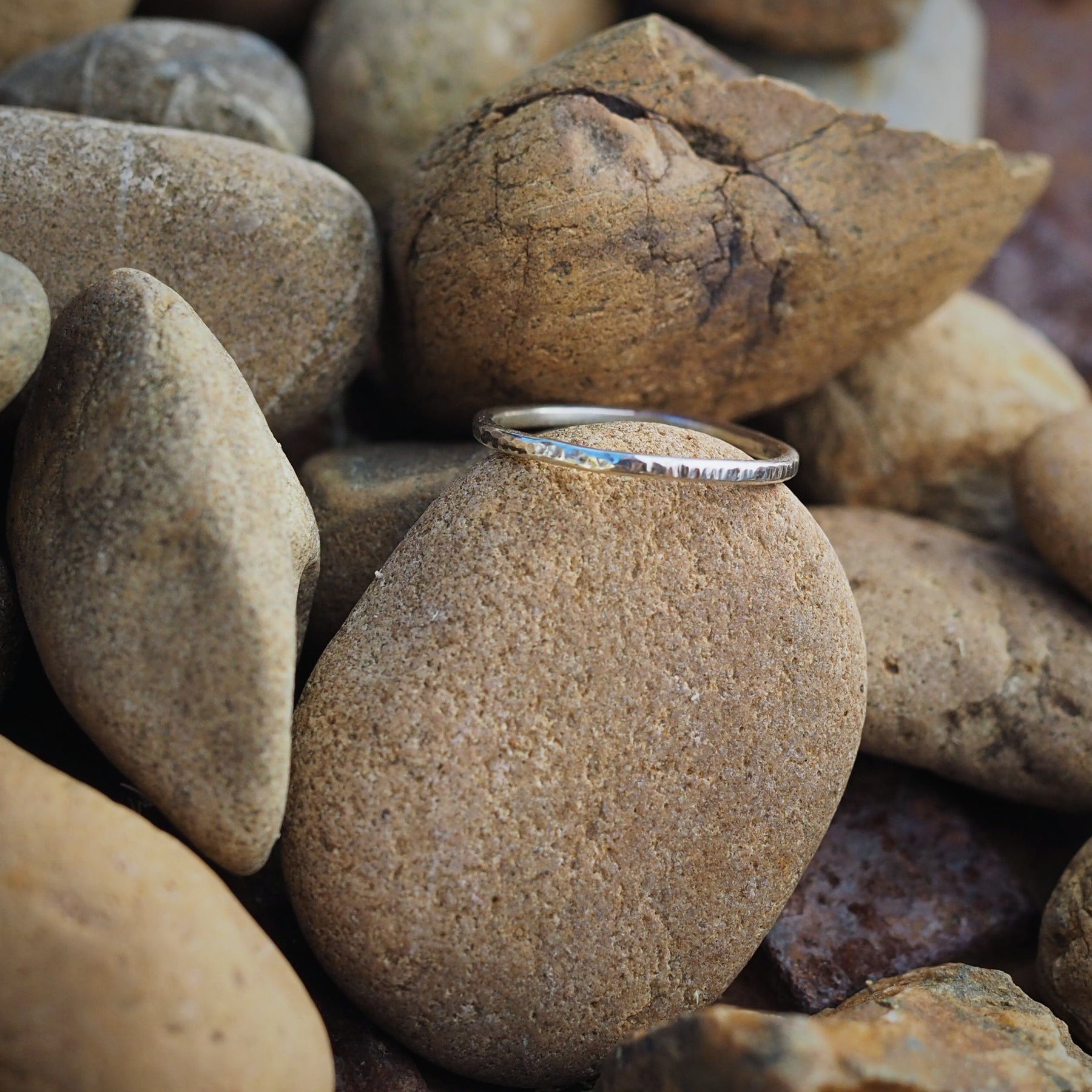 Sterling Silver Textured Stacker Ring