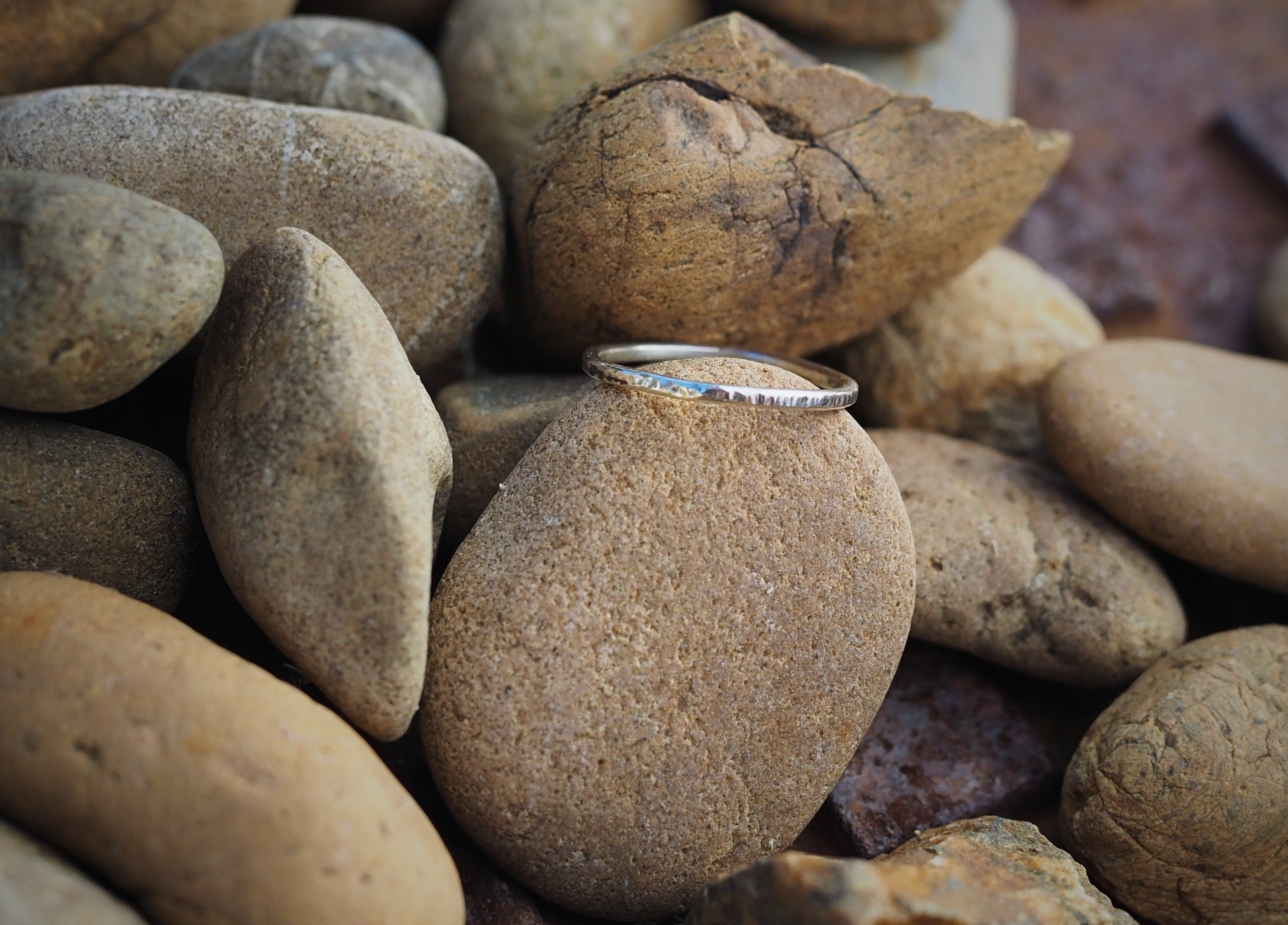 Sterling Silver Textured Stacker Ring