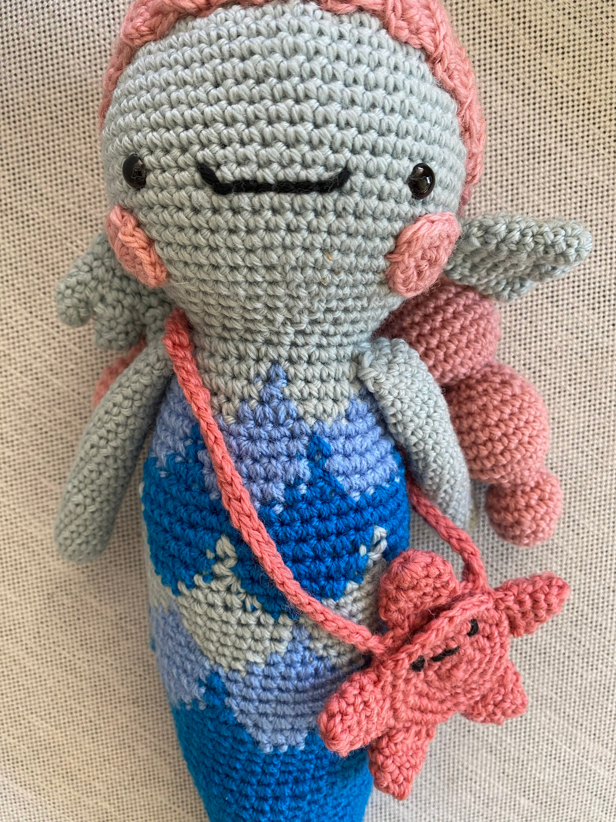 Mia the Mermaid - crocheted toy