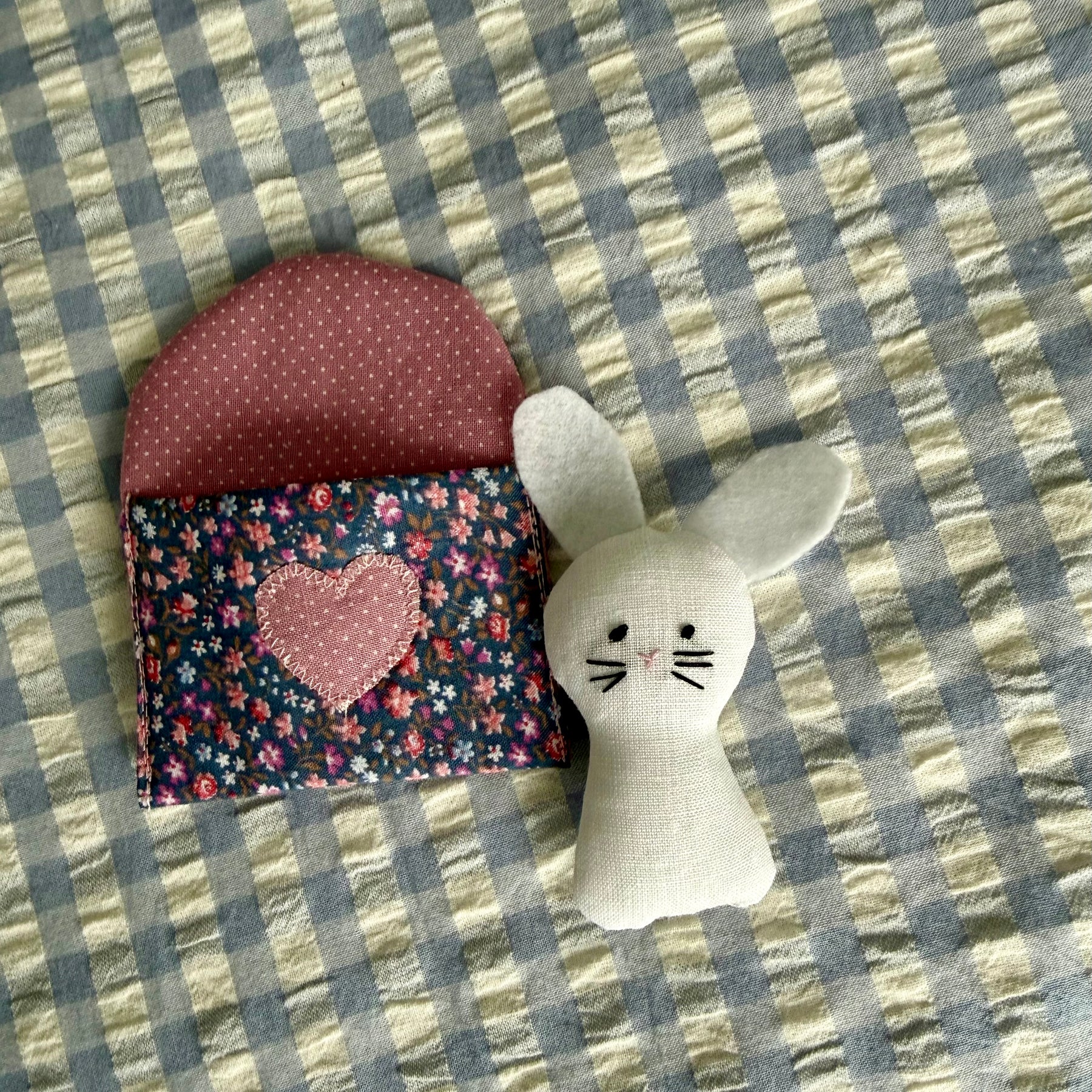Bunny pocket toy, Easter gift.