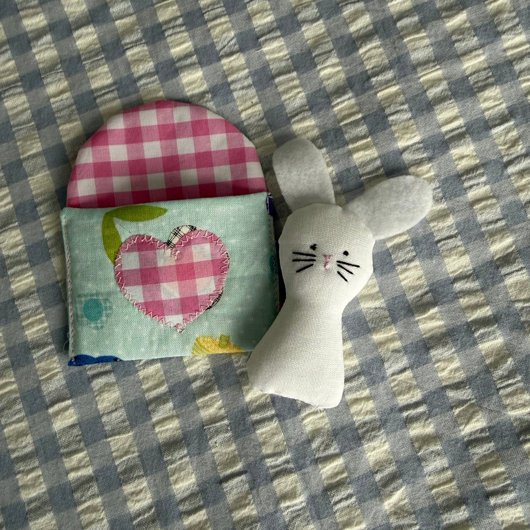 Bunny pocket toy, Easter gift.