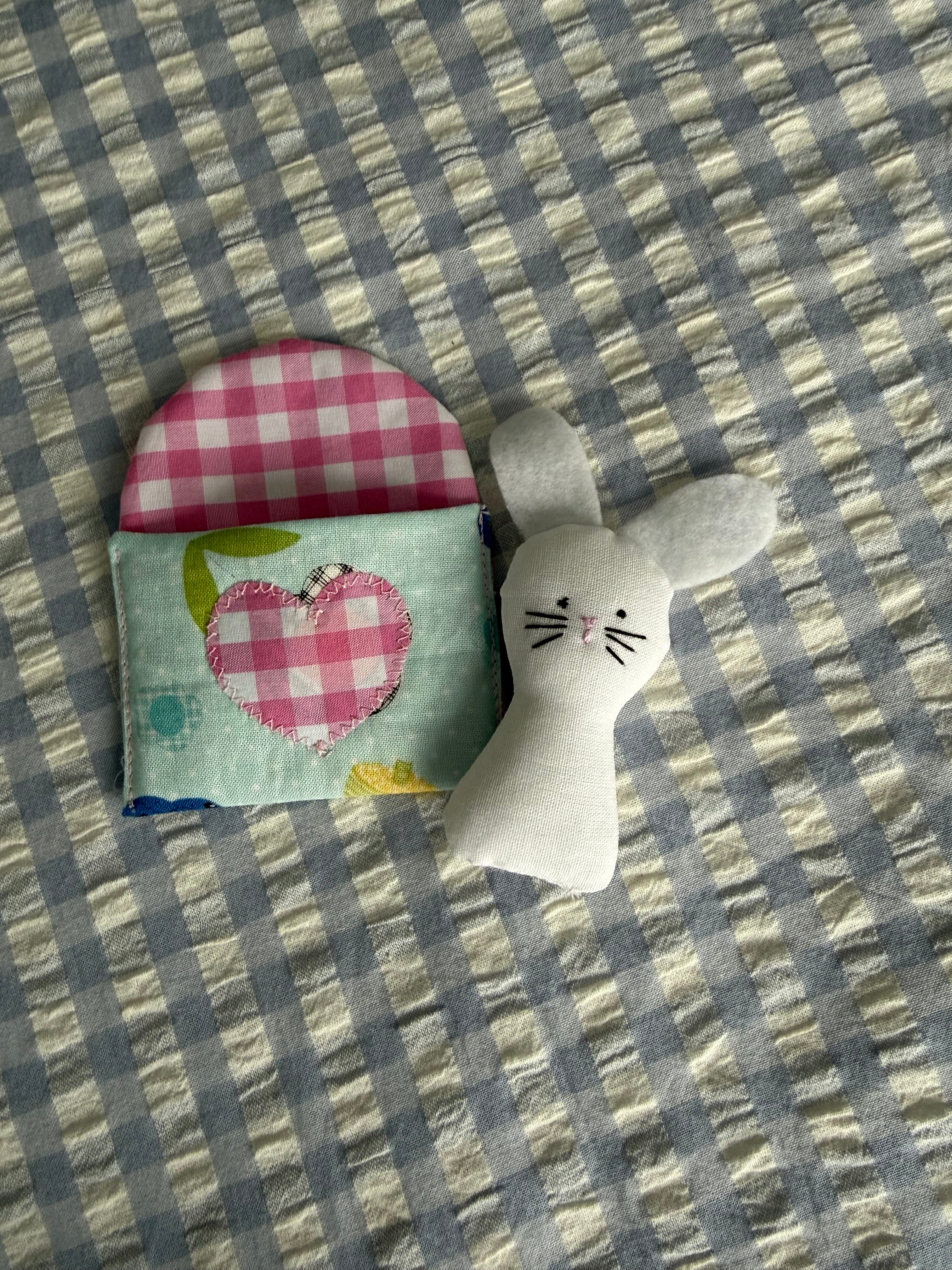 Bunny pocket toy, Easter gift.