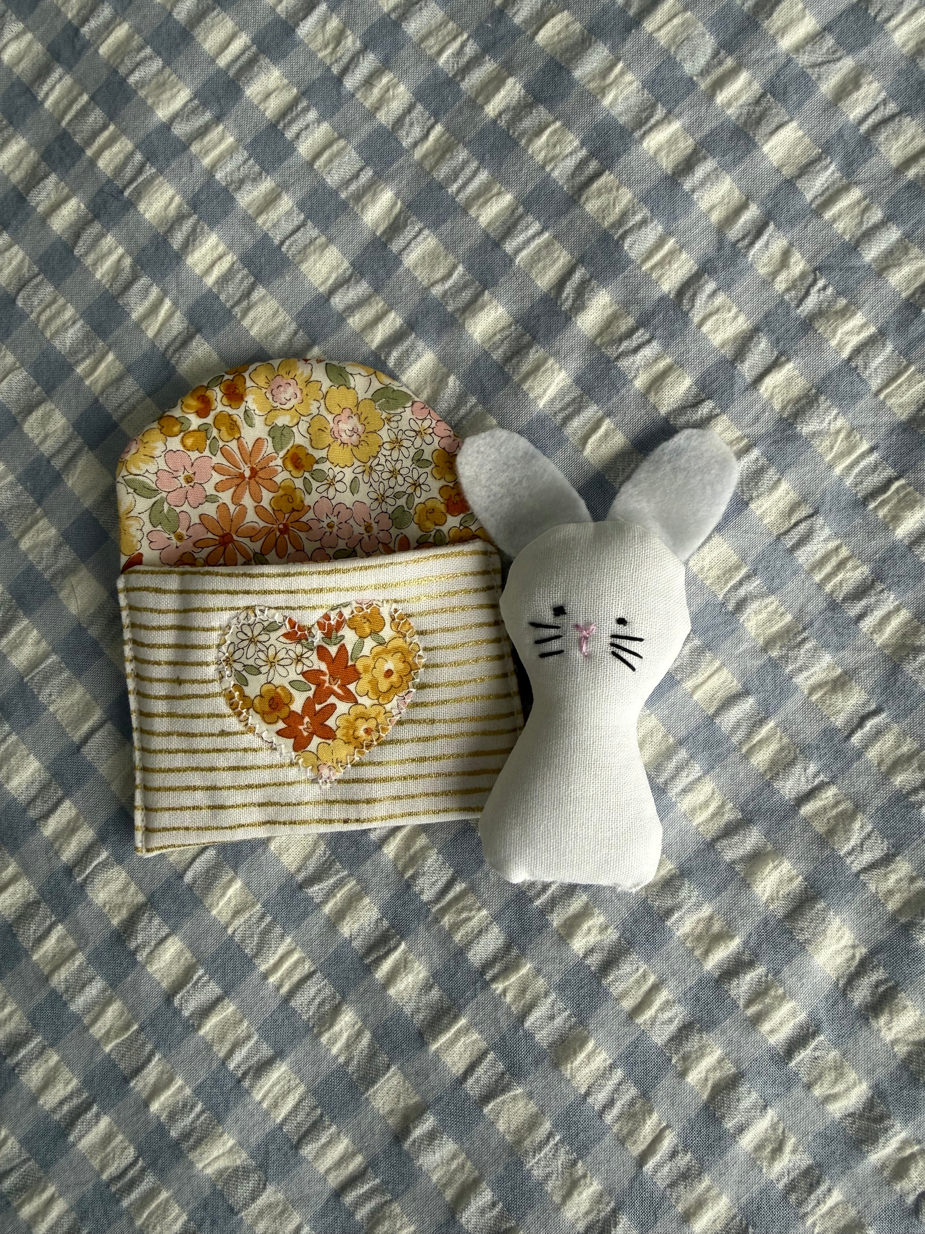 Bunny pocket toy, Easter gift.