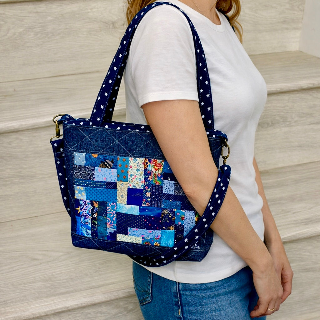 Midnight Mosaic Patchwork Tote