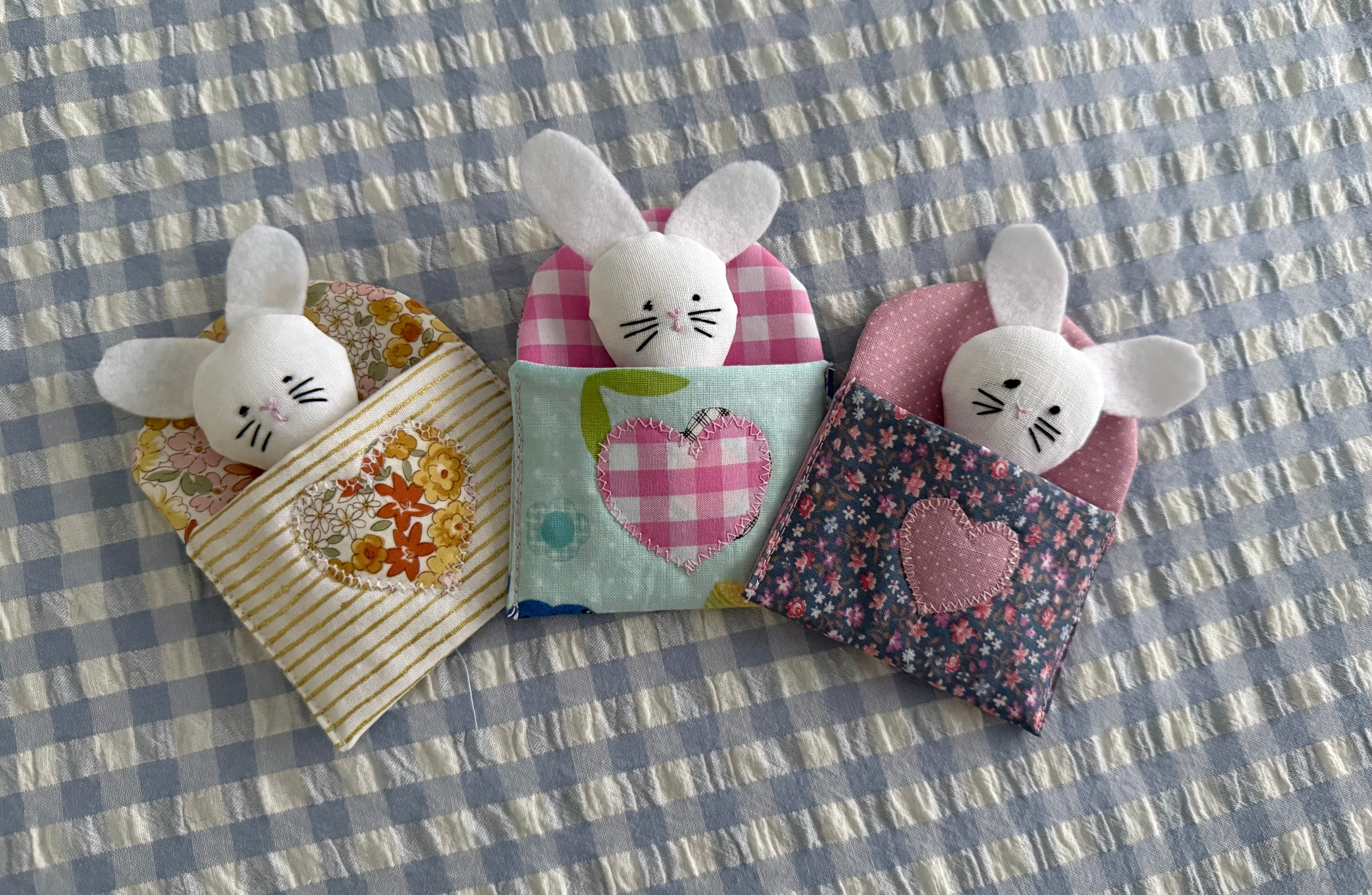 Bunny pocket toy, Easter gift.