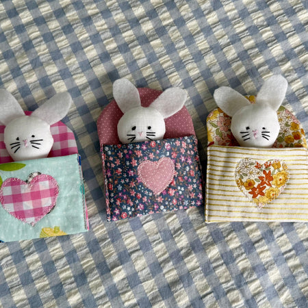 Bunny pocket toy, Easter gift.