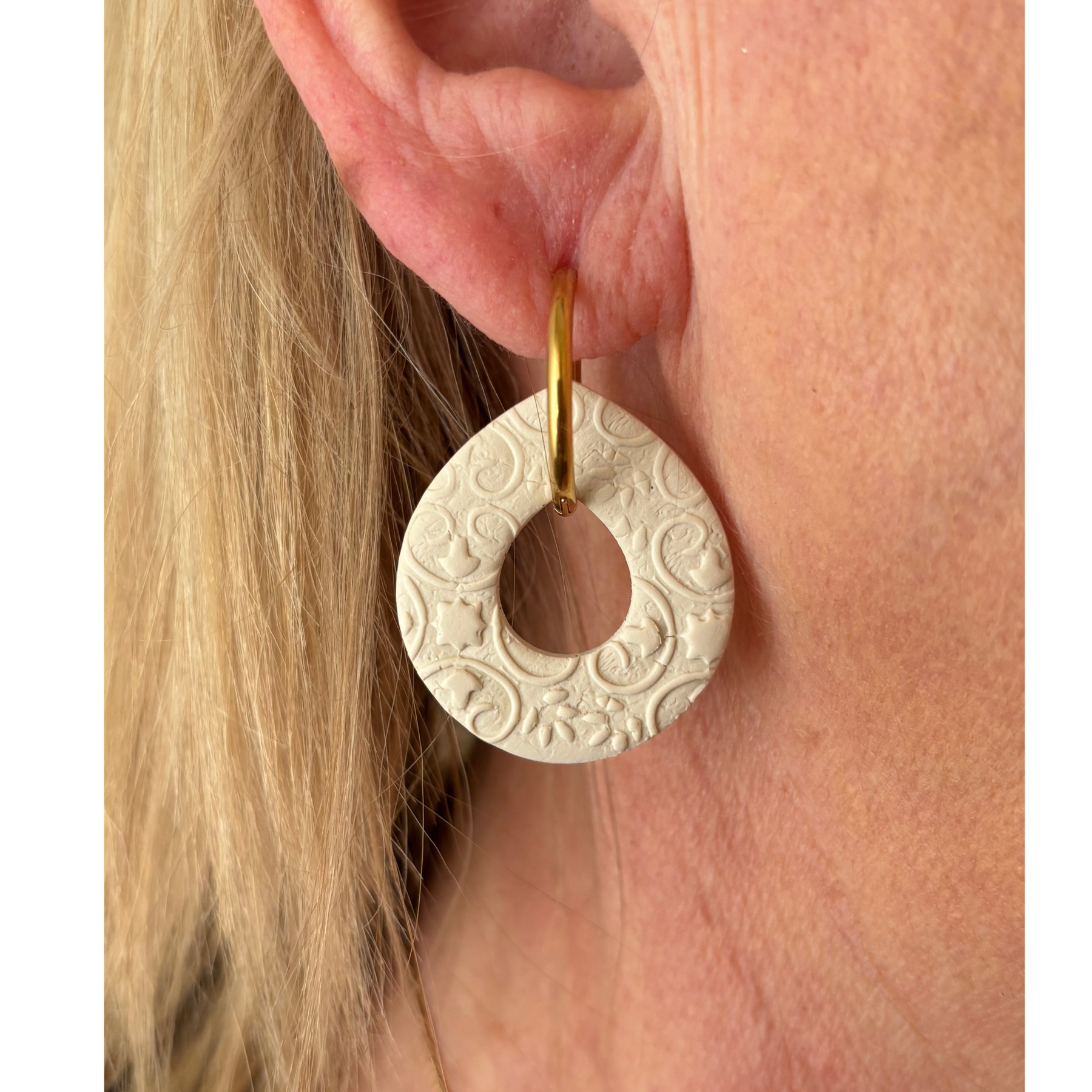 Hoops & Drops – Soft Neutrals | Interchangeable Clay Earrings