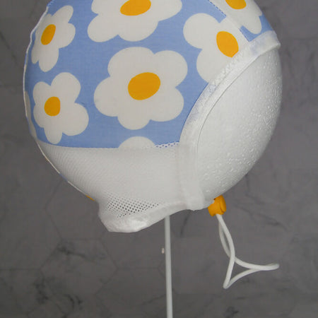 Hearing Aid Bonnet Pilot Cap- Daisy Sky