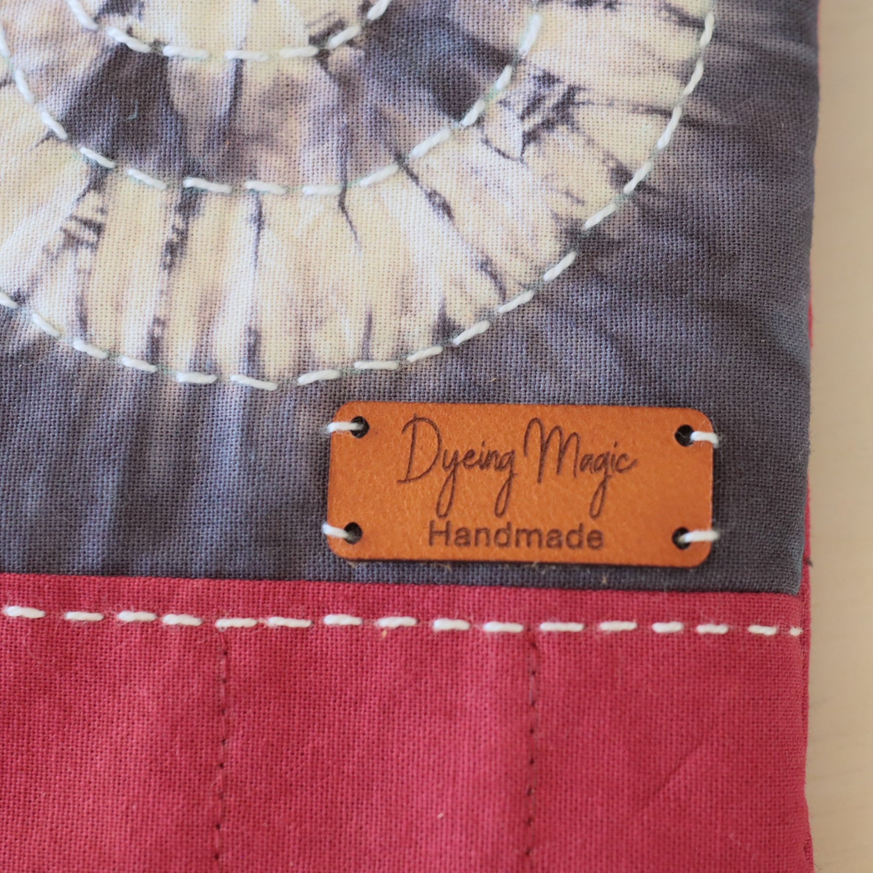 Shibori Tie dyed phone carrier, glasses carrier