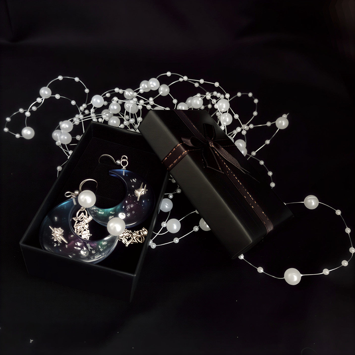 Cosmic Cresent Moon Earrings
