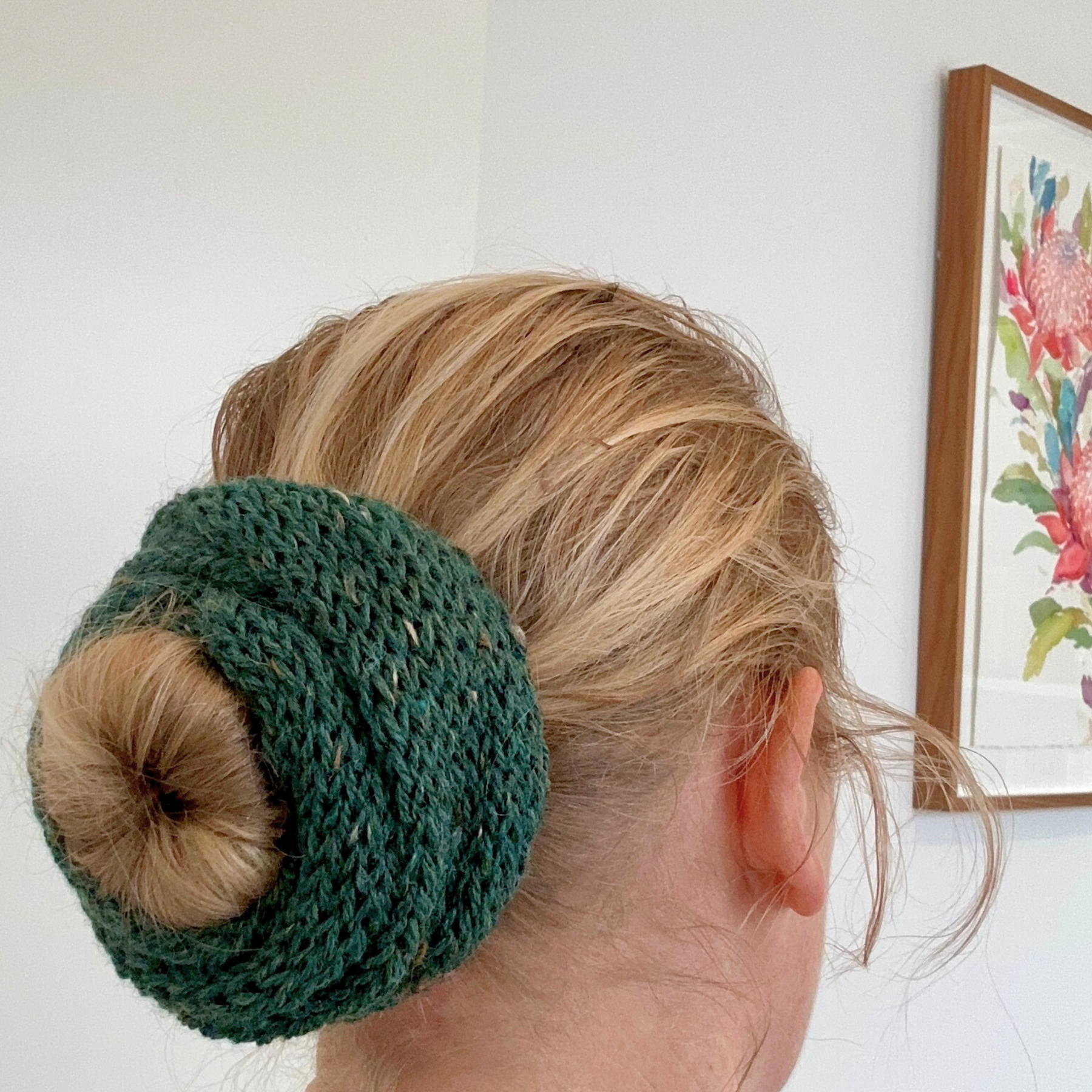 Oversized tweed knit scrunchie