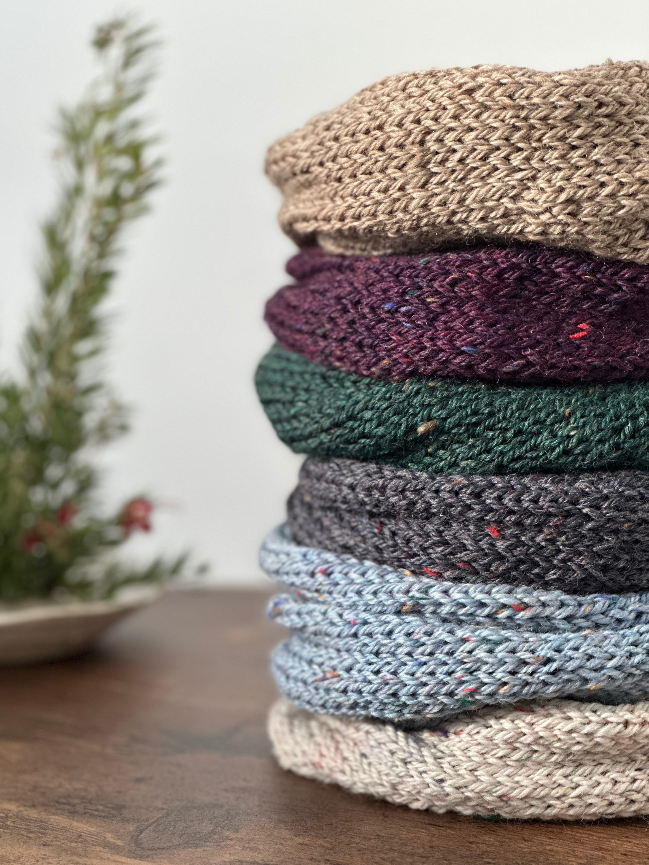 Oversized tweed knit scrunchie