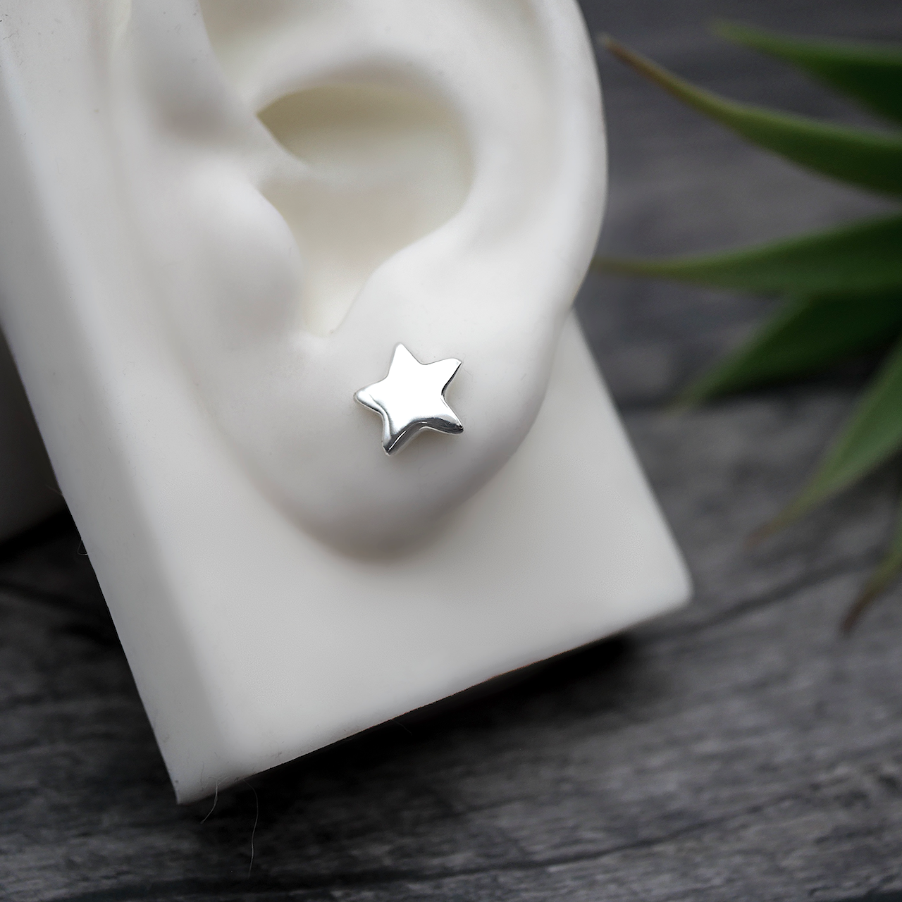 Star and Moon Studs - Handmade Sterling Silver Studs - Mismatched or Matching Pairs