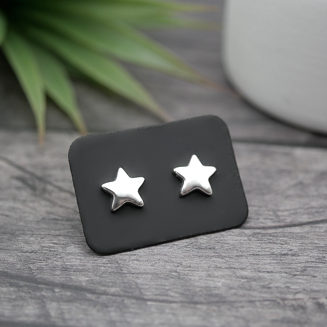 Star Studs - Handmade Sterling Silver Studs by Purplefish Designs