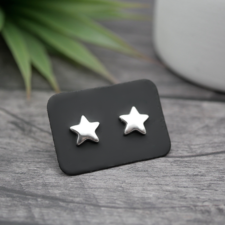Star Studs - Handmade Sterling Silver Studs by Purplefish Designs