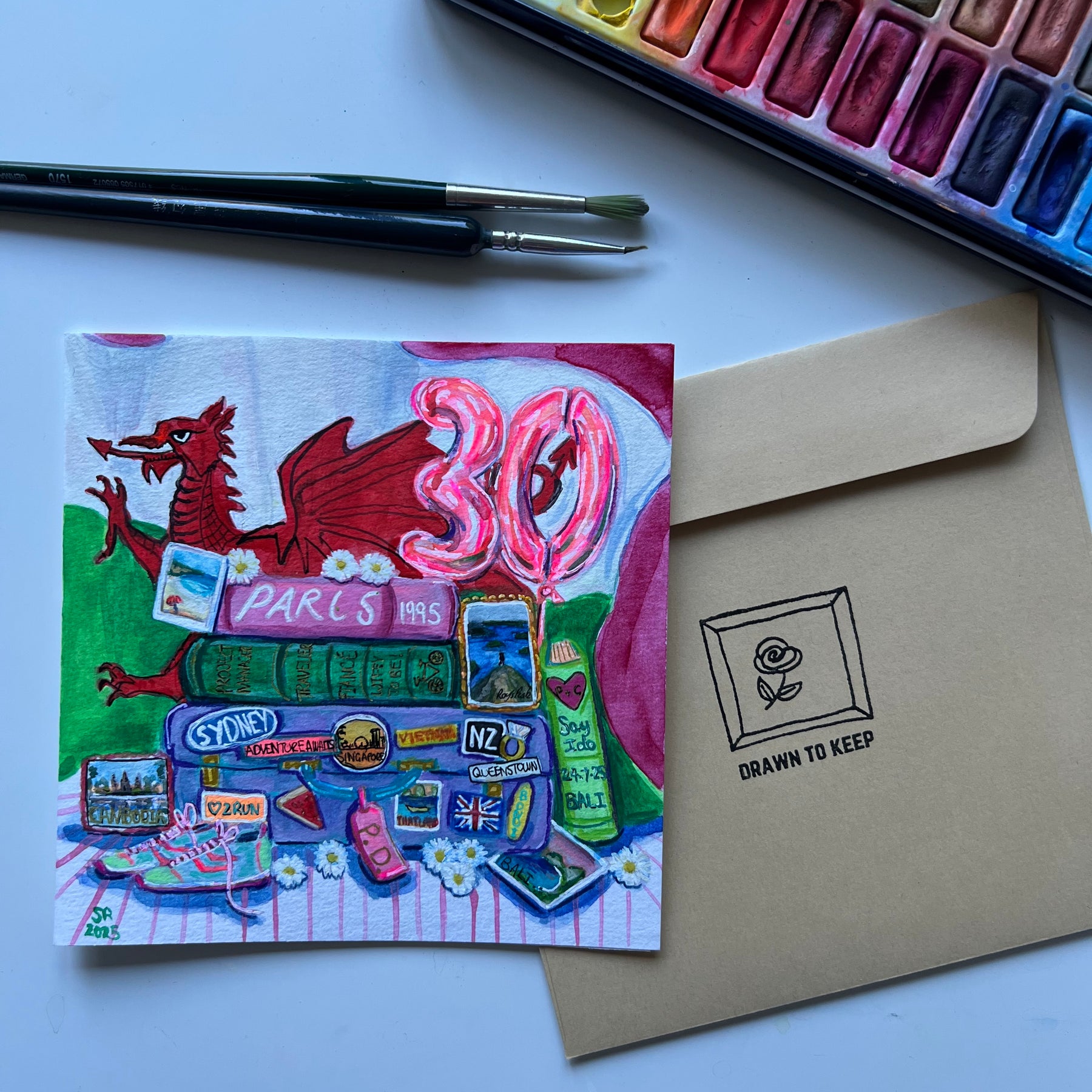 Custom watercolour | Personalised Gift | Still Life Story