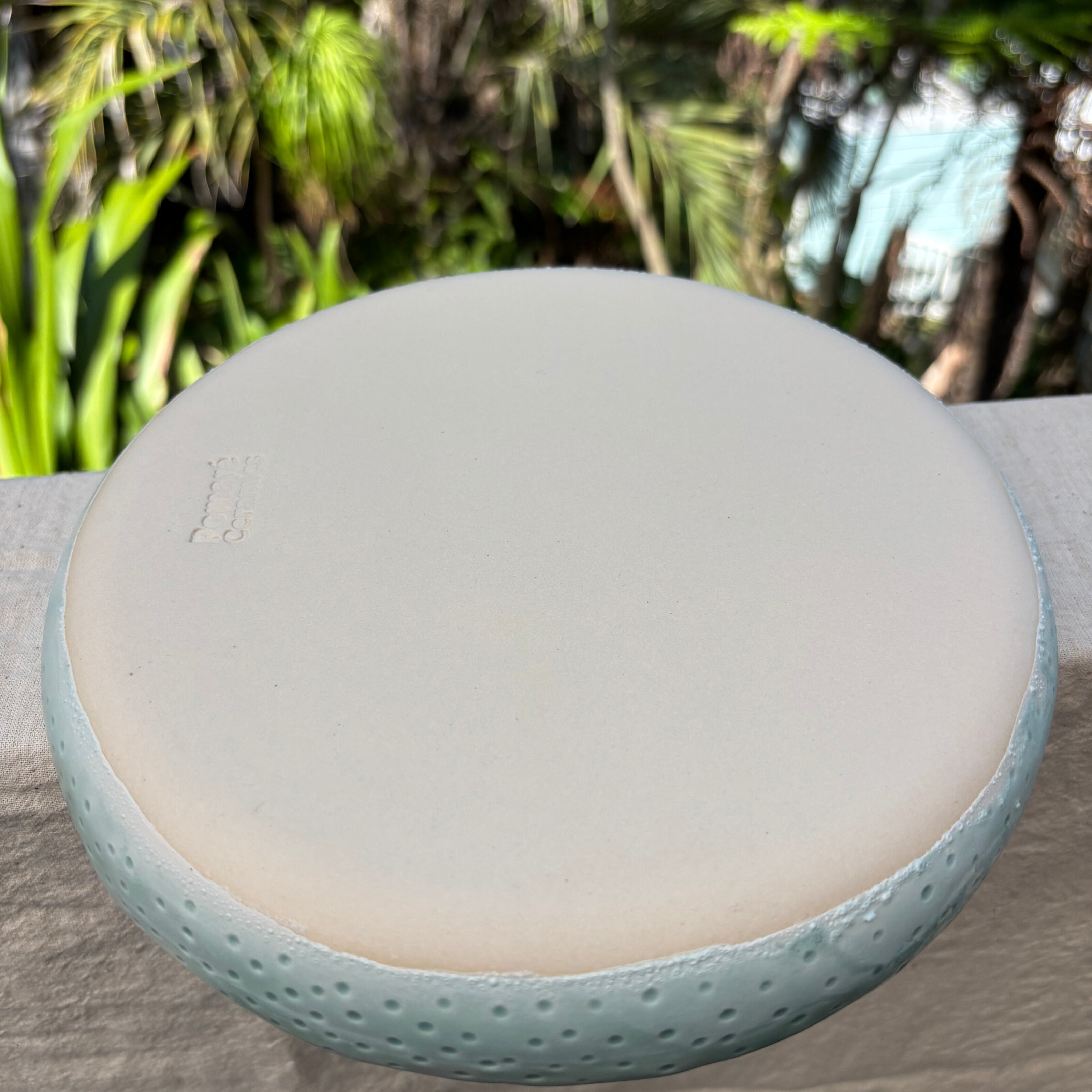 Handmade Ceramic Serving Plate -High Rimmed– 21cm Seafoam Teal Stoneware Platter