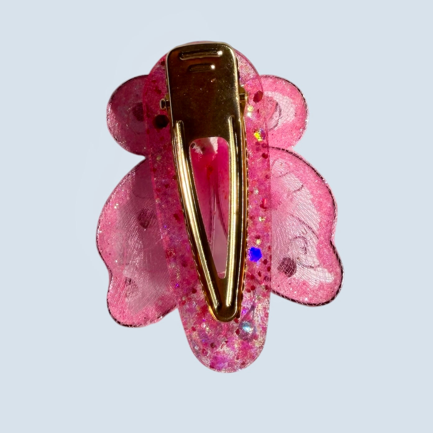 Pink Butterfly Hair Clip