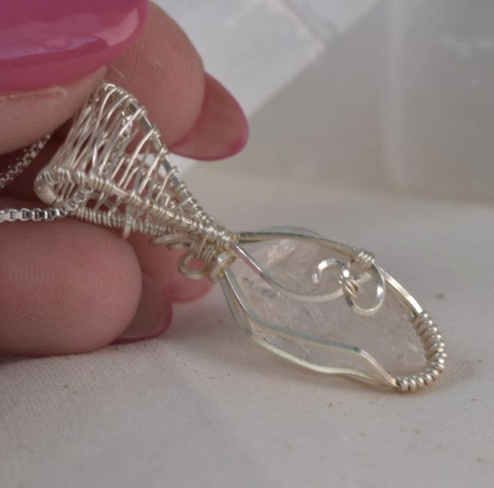 Lucent – Natural Herkimer Diamond Wire Wrapped Pendant